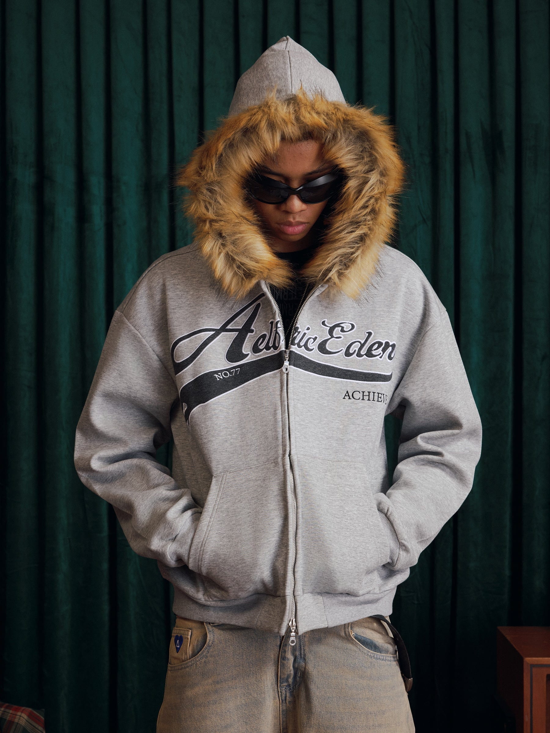 Aelfric Eden Boxy Faux Fur Collar Hoodie – Aelfric eden