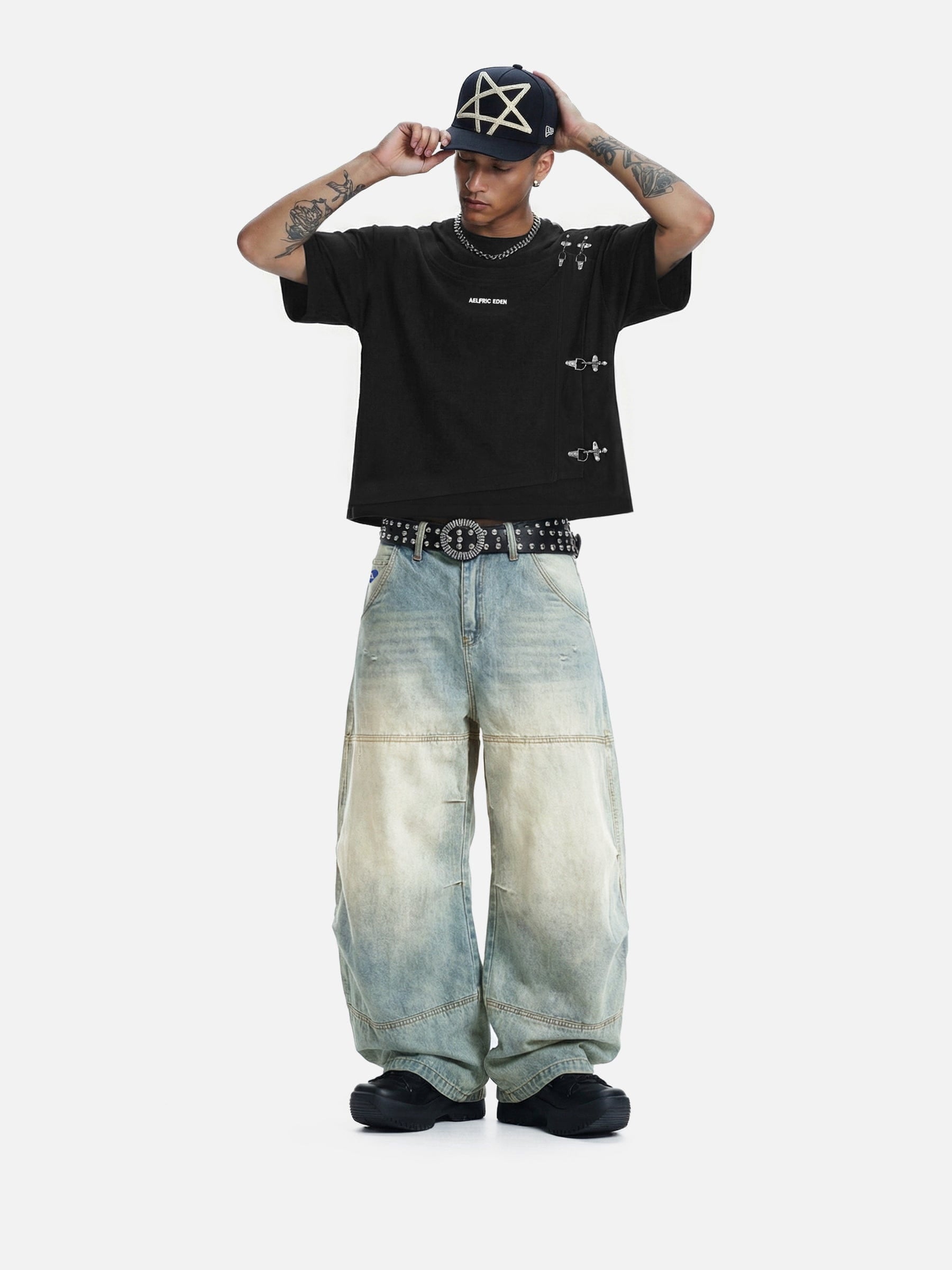 Aelfric Eden Washed Panel Baggy Barrel Jeans – Aelfric eden