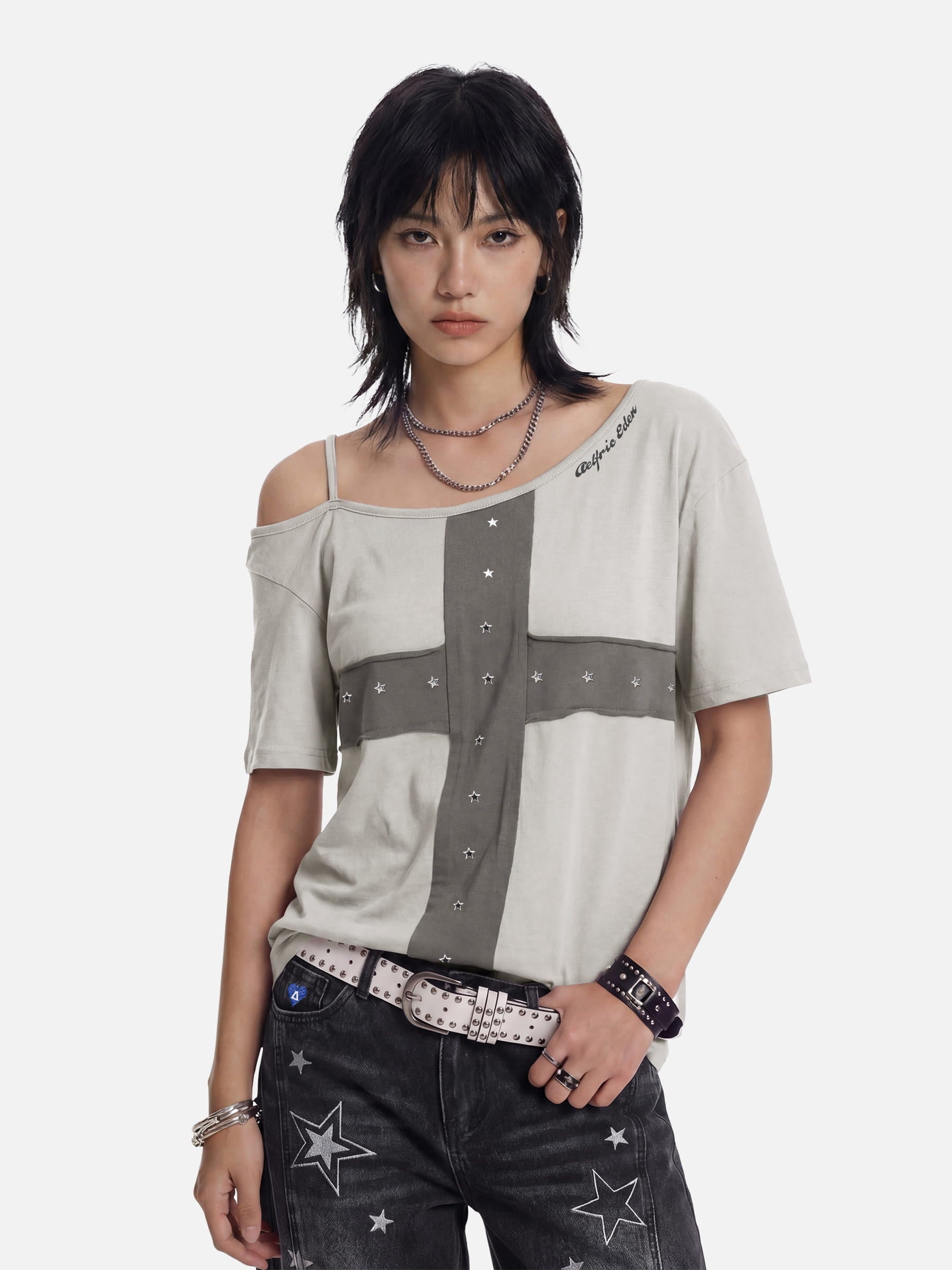Aelfric Eden Star Panel Off-The-Shoulder Tee – Aelfric eden