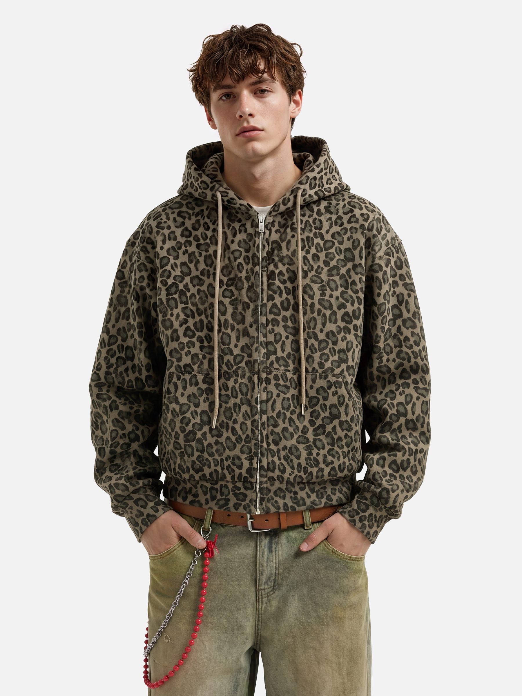 Aelfric Eden Boxy Leopard Zip Up Hoodie – Aelfric eden