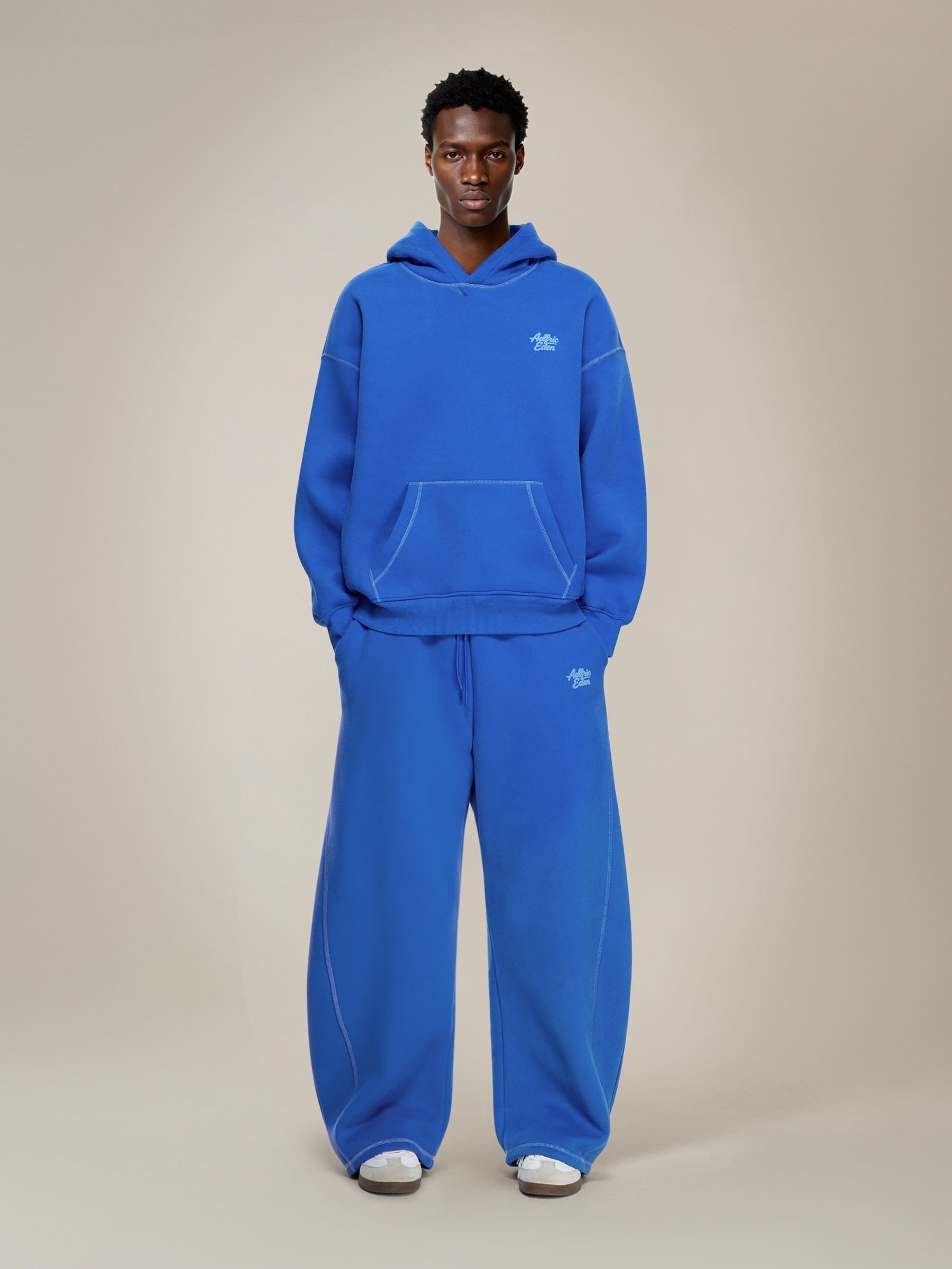 mini logo patch sweatshirt | CLOUD hoodie set – Cheap Muslim