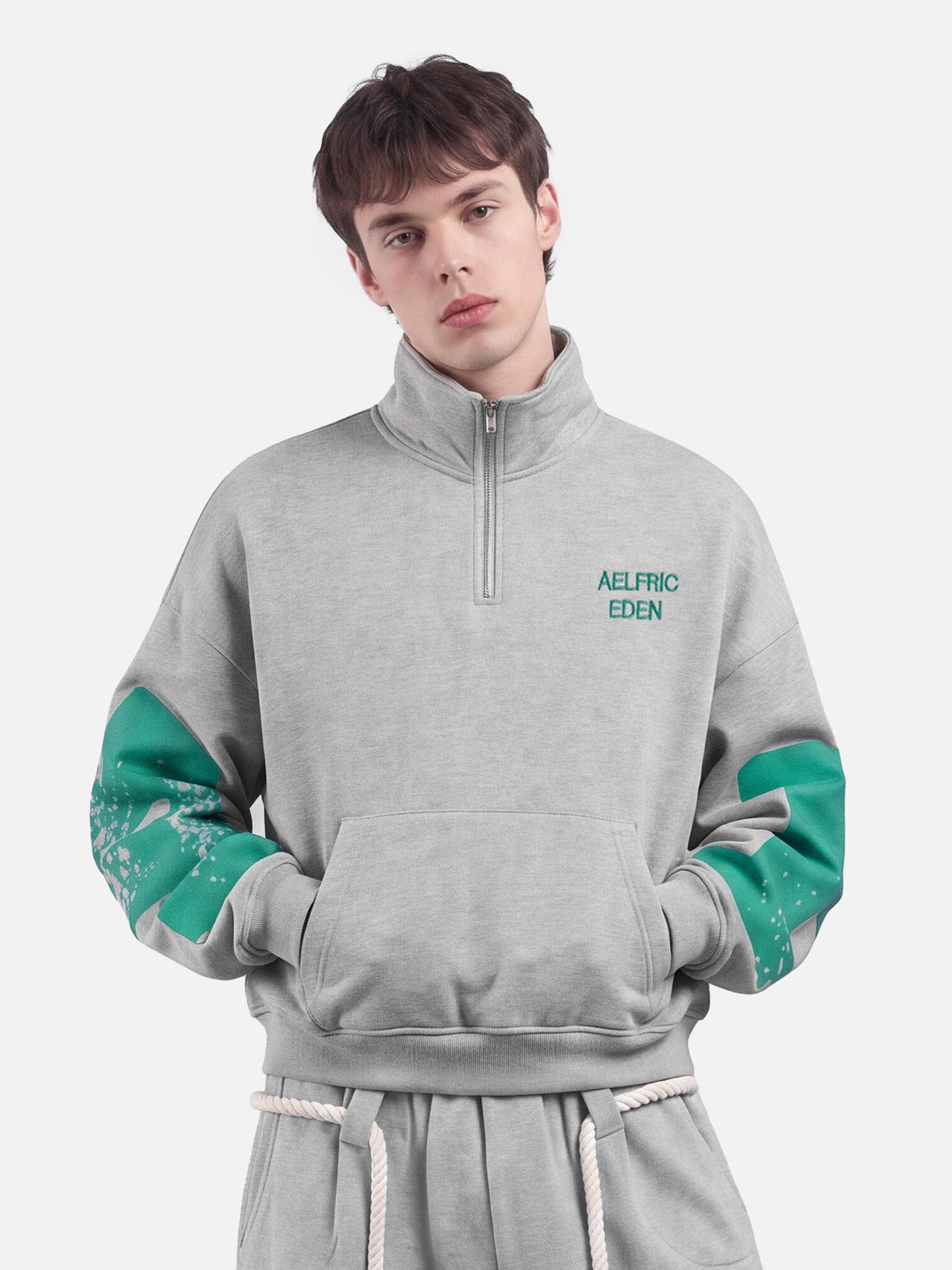 Pre-Order] Aelfric Eden Boxy Graphic Quarter-Zip Sweatshirt