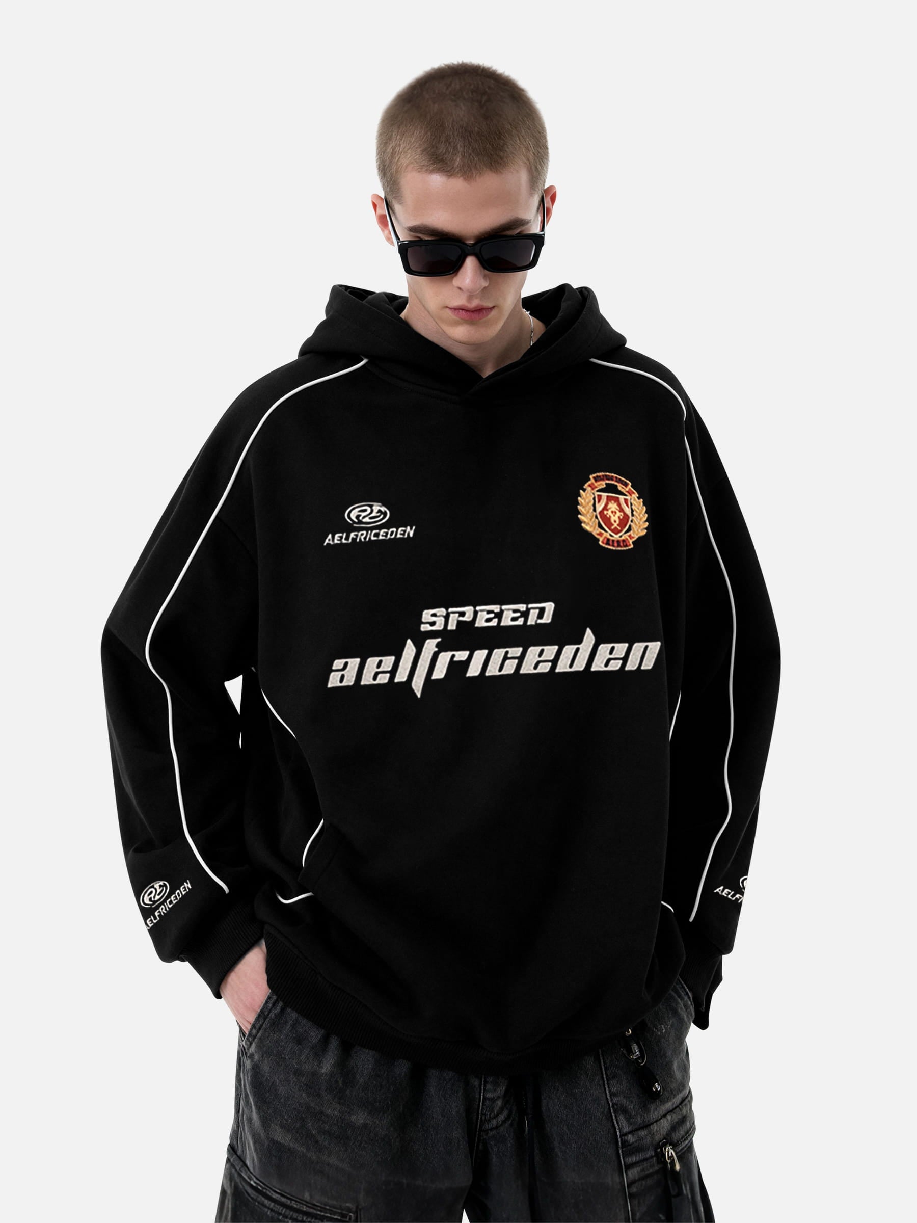 Aelfric Eden Oversized Applique 77 Pullover Hoodie – Aelfric eden