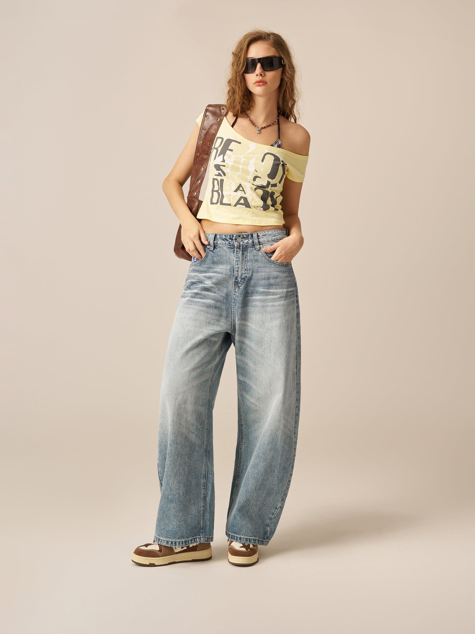 Aelfric Eden バギーバレルジーンズ Aelfric Eden Baggy Barrel Washed Jeans – Aelfric eden