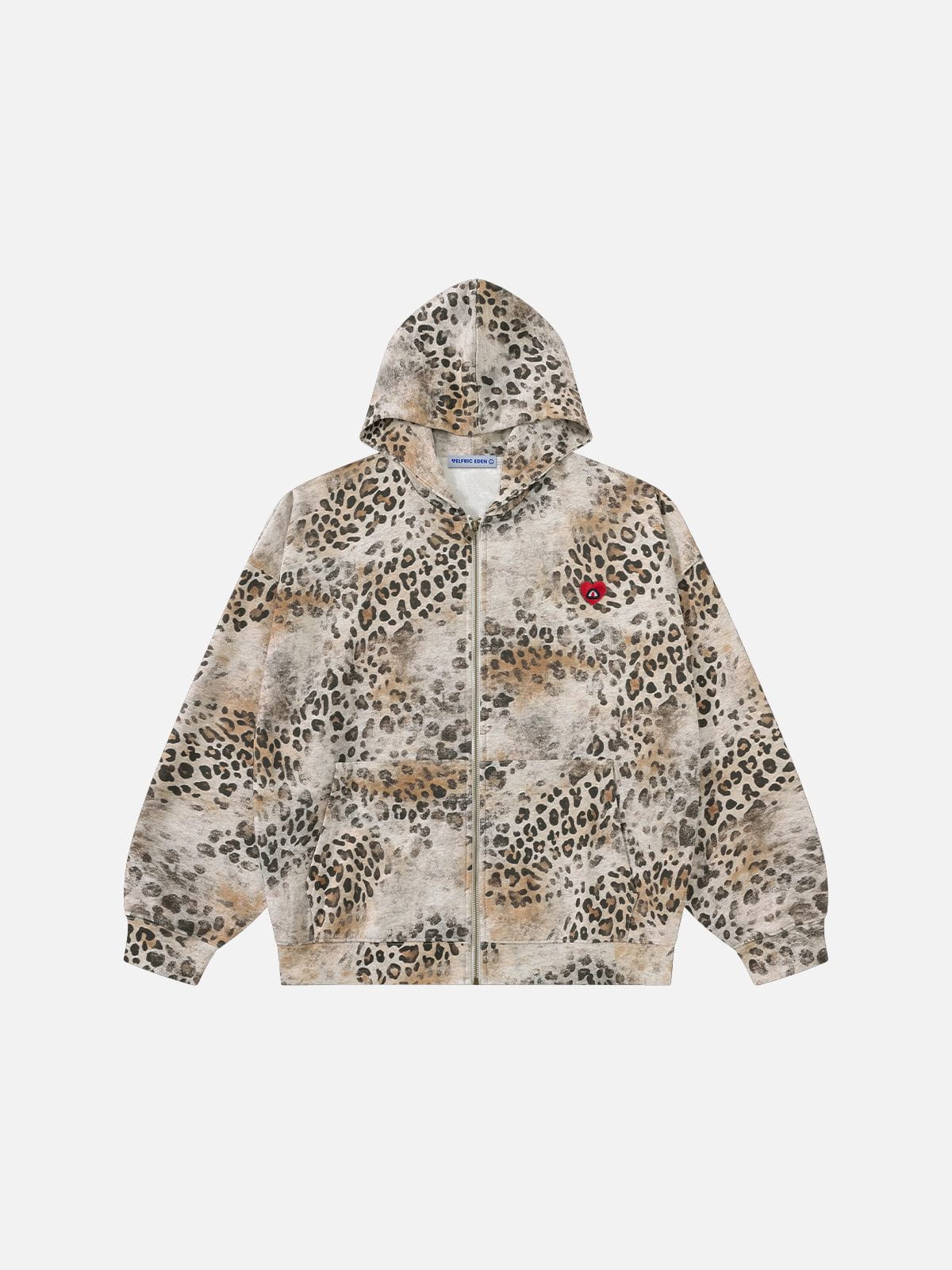 Aelfric Eden Washed Leopard Zip Up Hoodie – Aelfric eden