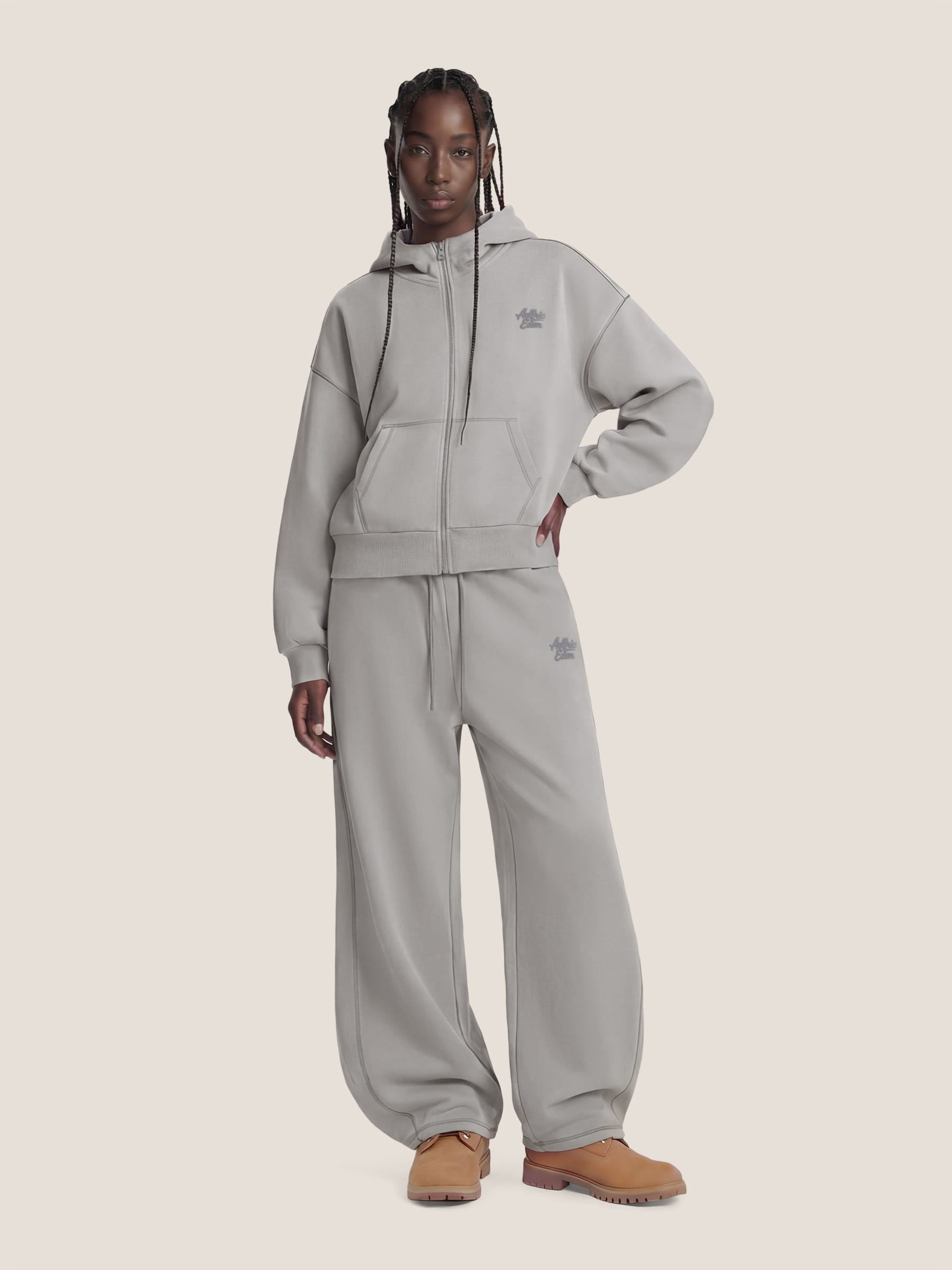 mini logo patch sweatshirt | CLOUD hoodie set – Cheap Muslim