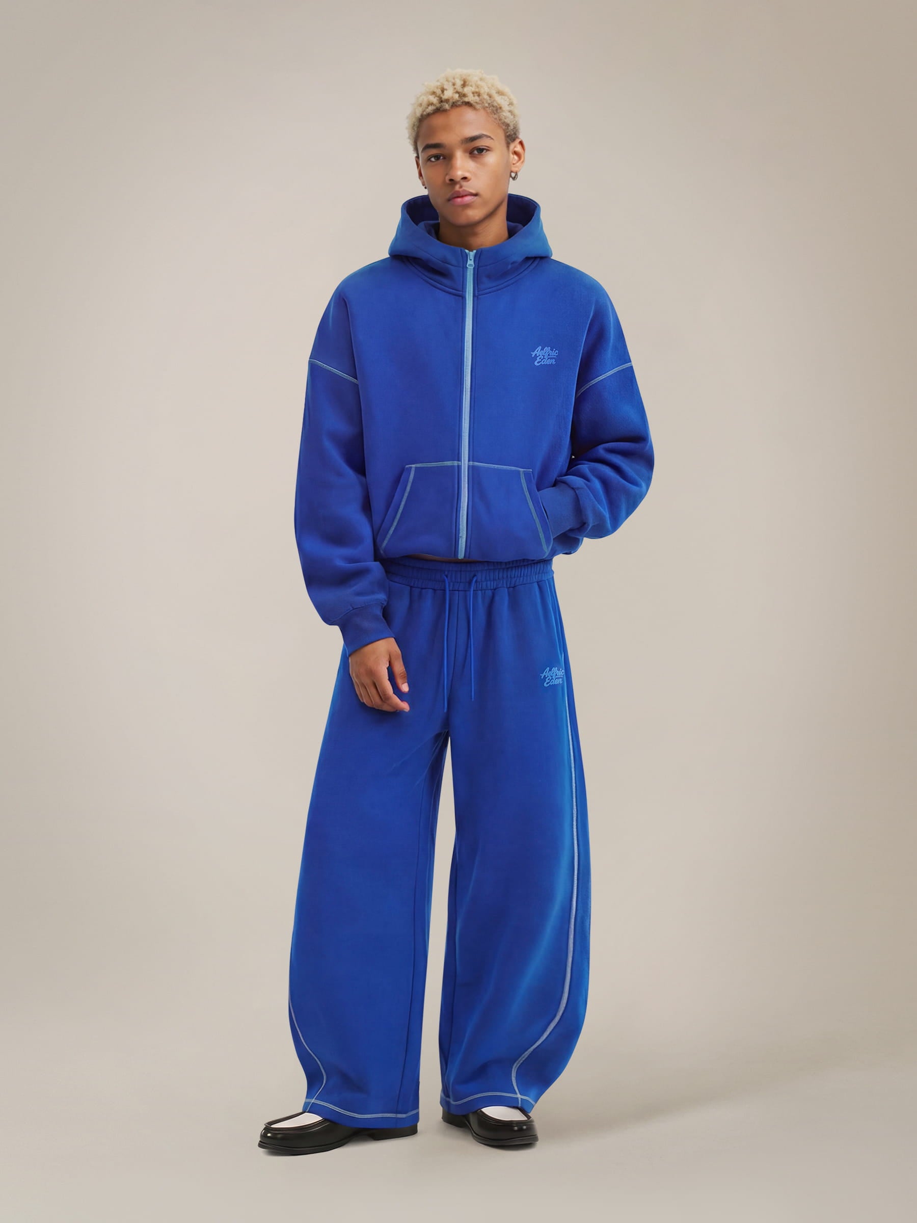 mini logo patch sweatshirt | CLOUD hoodie set – Cheap Muslim