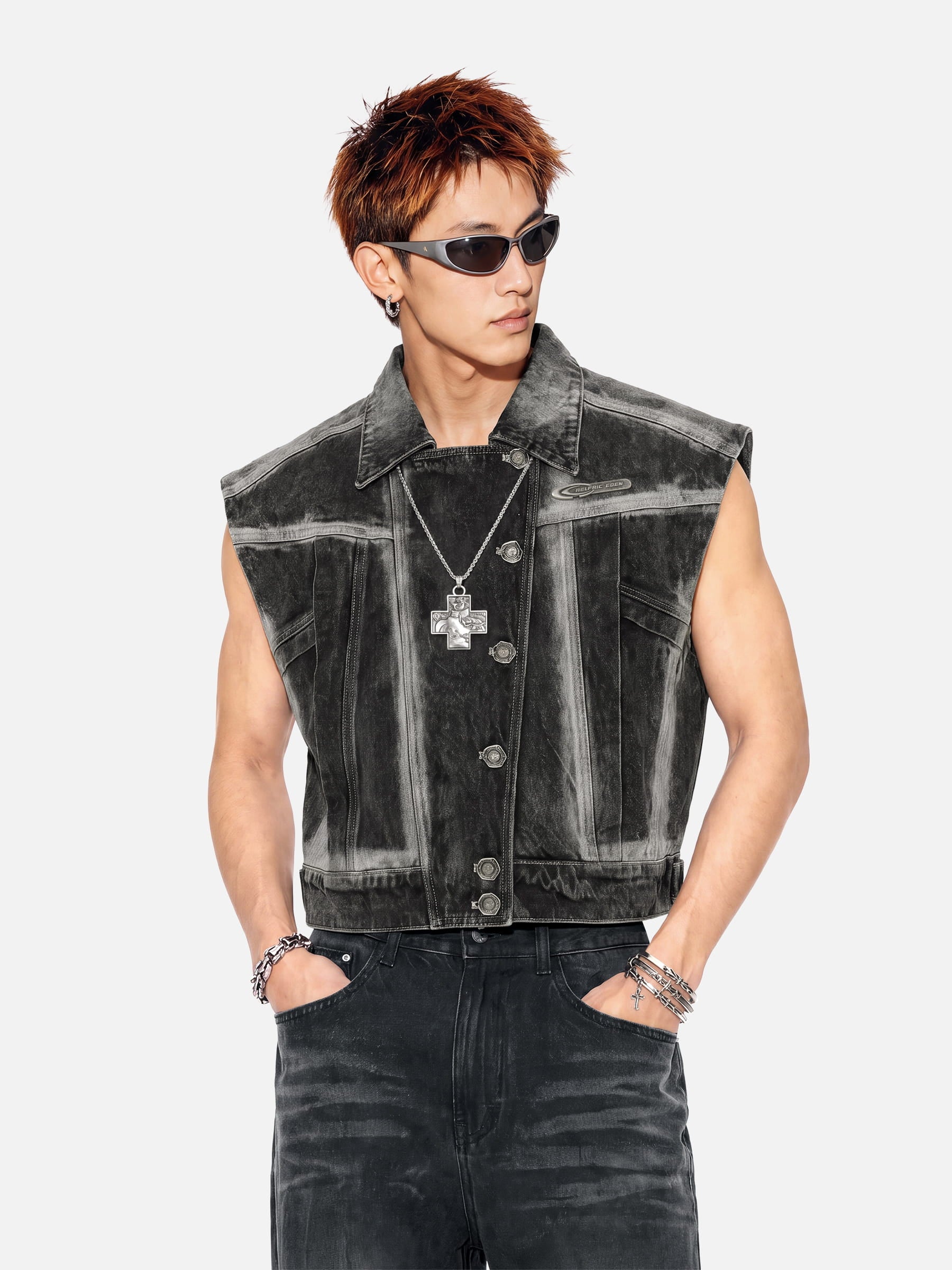 Aelfric Eden Super Boxy Washed Denim Vest – Aelfric eden