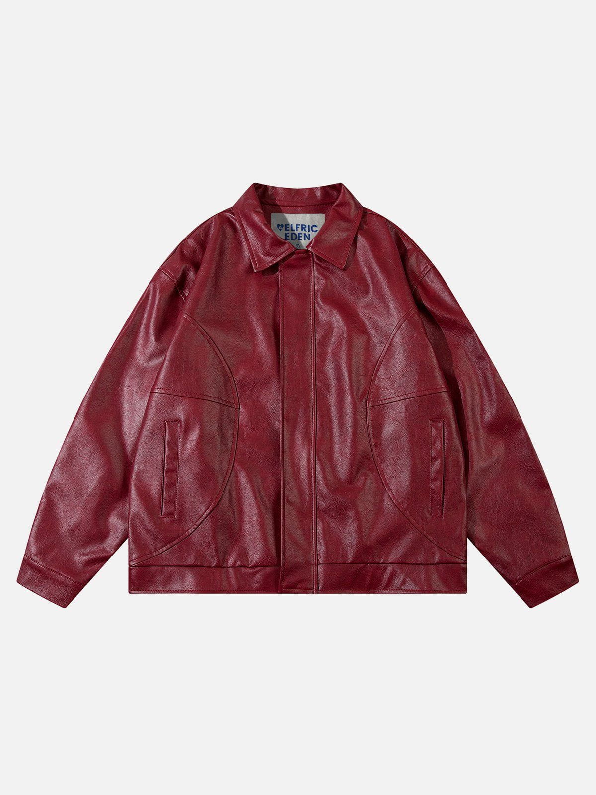 Aelfric Eden Solid Vintage Faux Leather Jacket