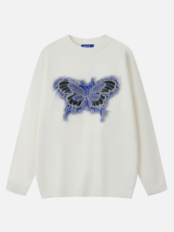 Aelfric Eden Butterfly Applique Embroidery Sweater