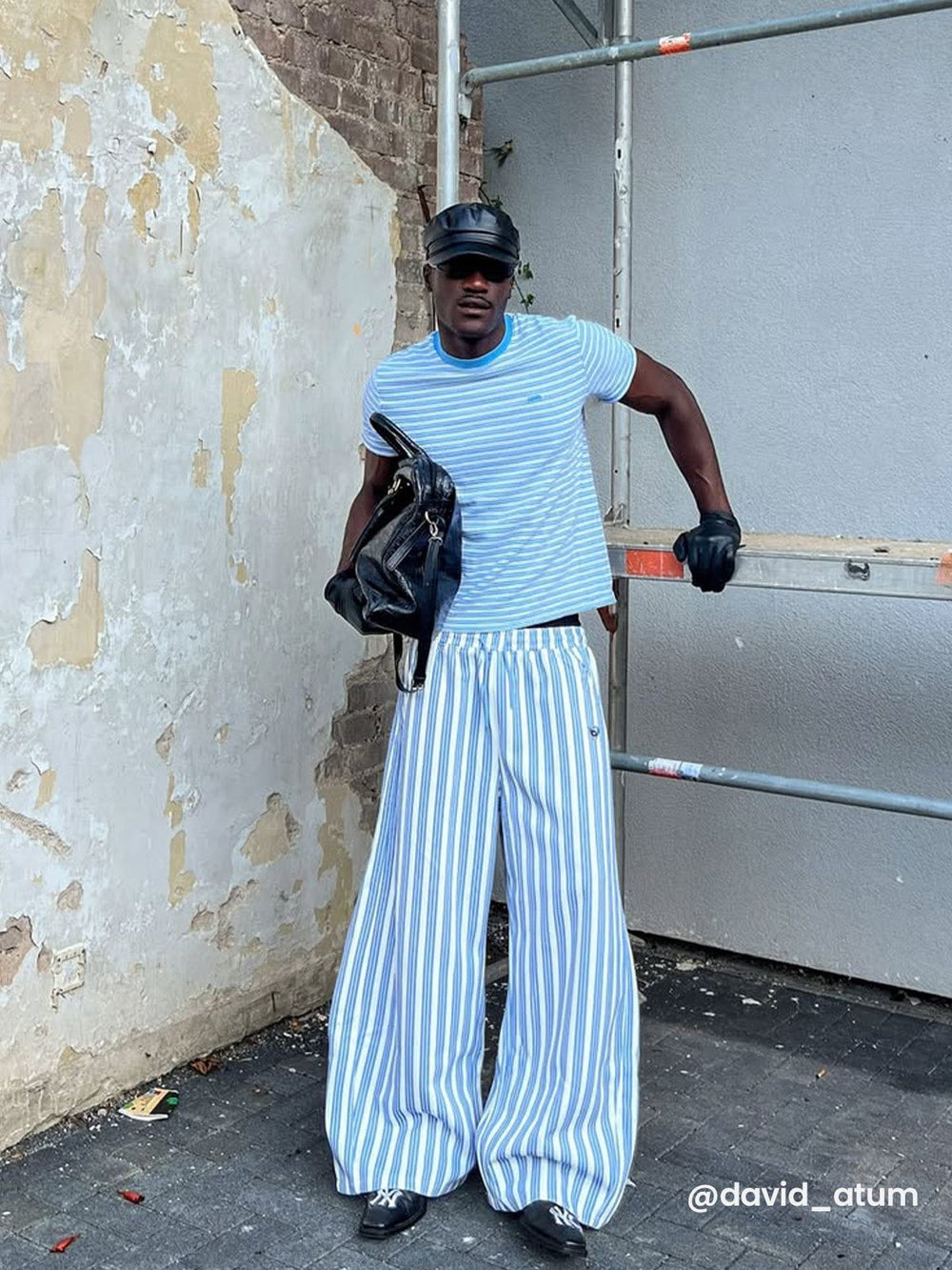 Aelfric Eden Stripe Baggy Barrel Pantalon De Jogging Vintage