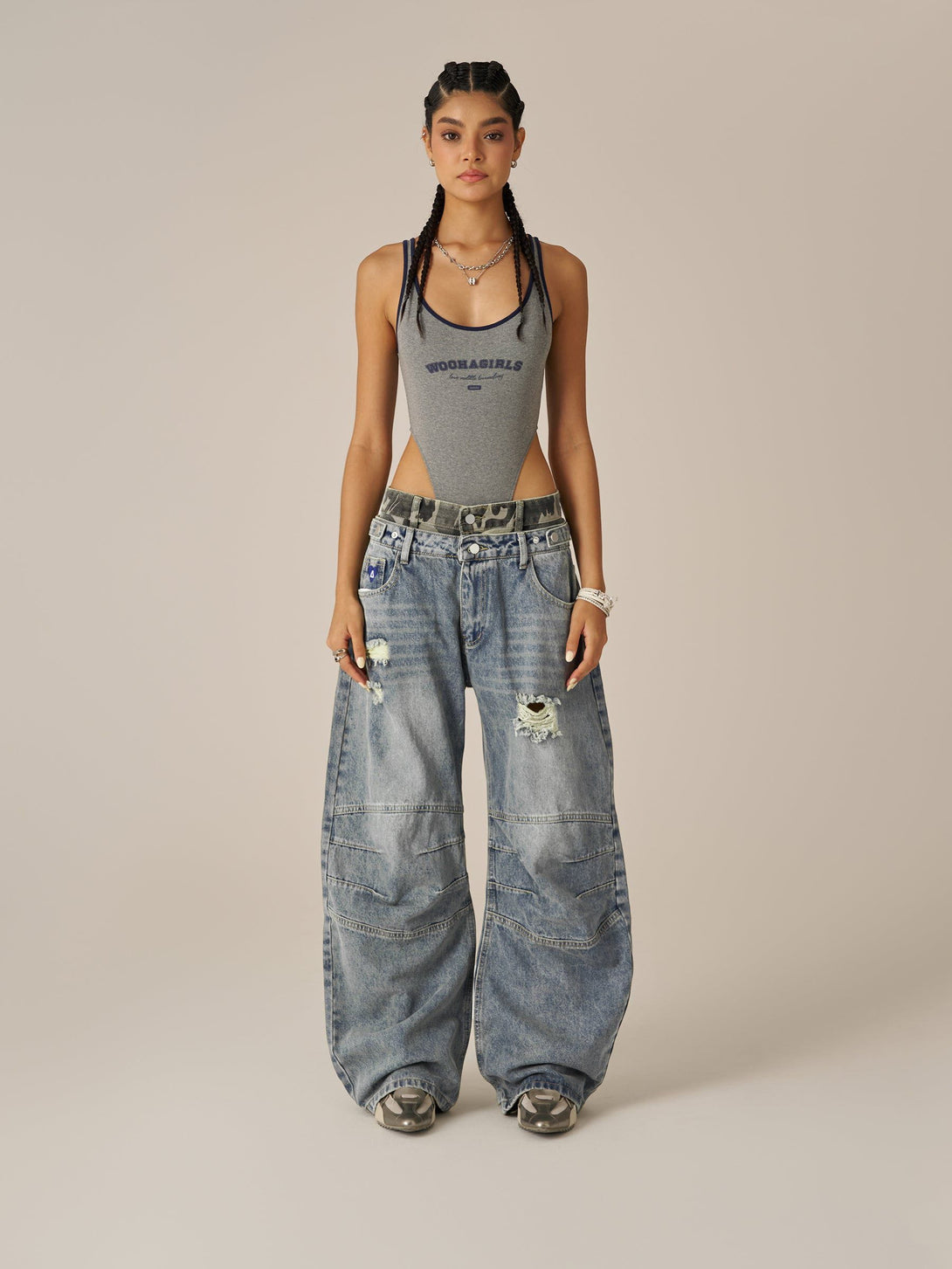 Aelfric Eden Baggy Barrel Double Waist Jeans – Aelfric eden