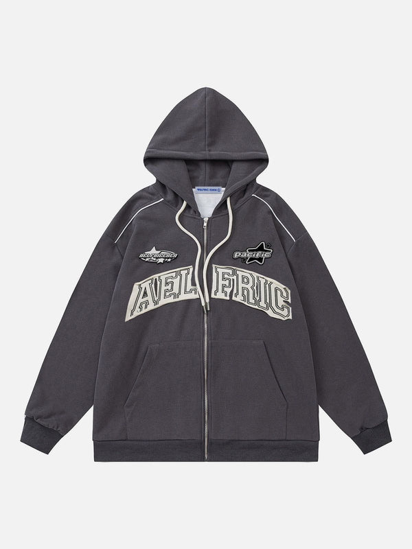 Aelfric Eden Embroidered Star Letter Hoodie