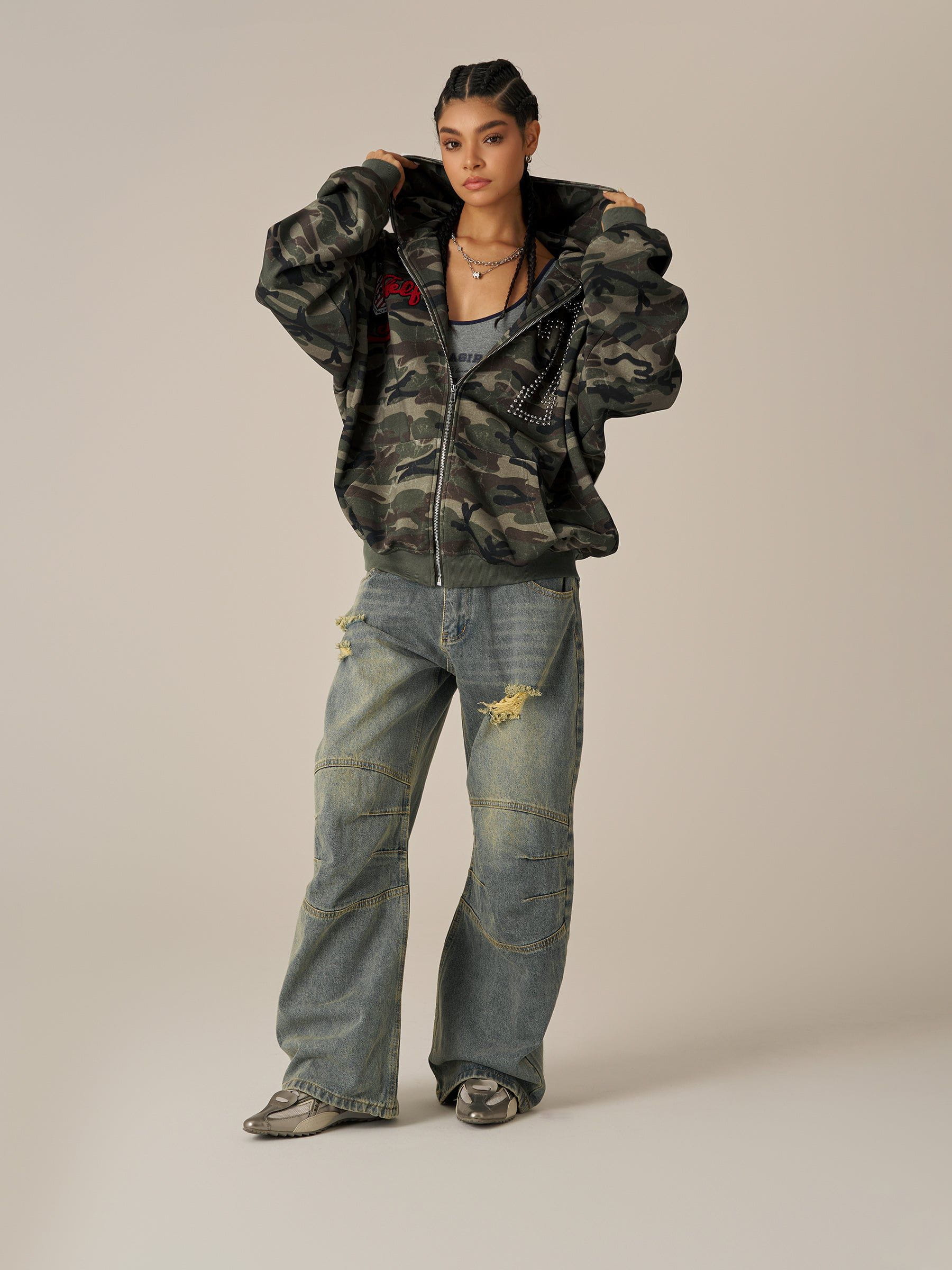 AELFRIC EDEN 迷彩 ジップアップパーカー Aelfric Eden Camo Zip Up Hoodie – Aelfric eden