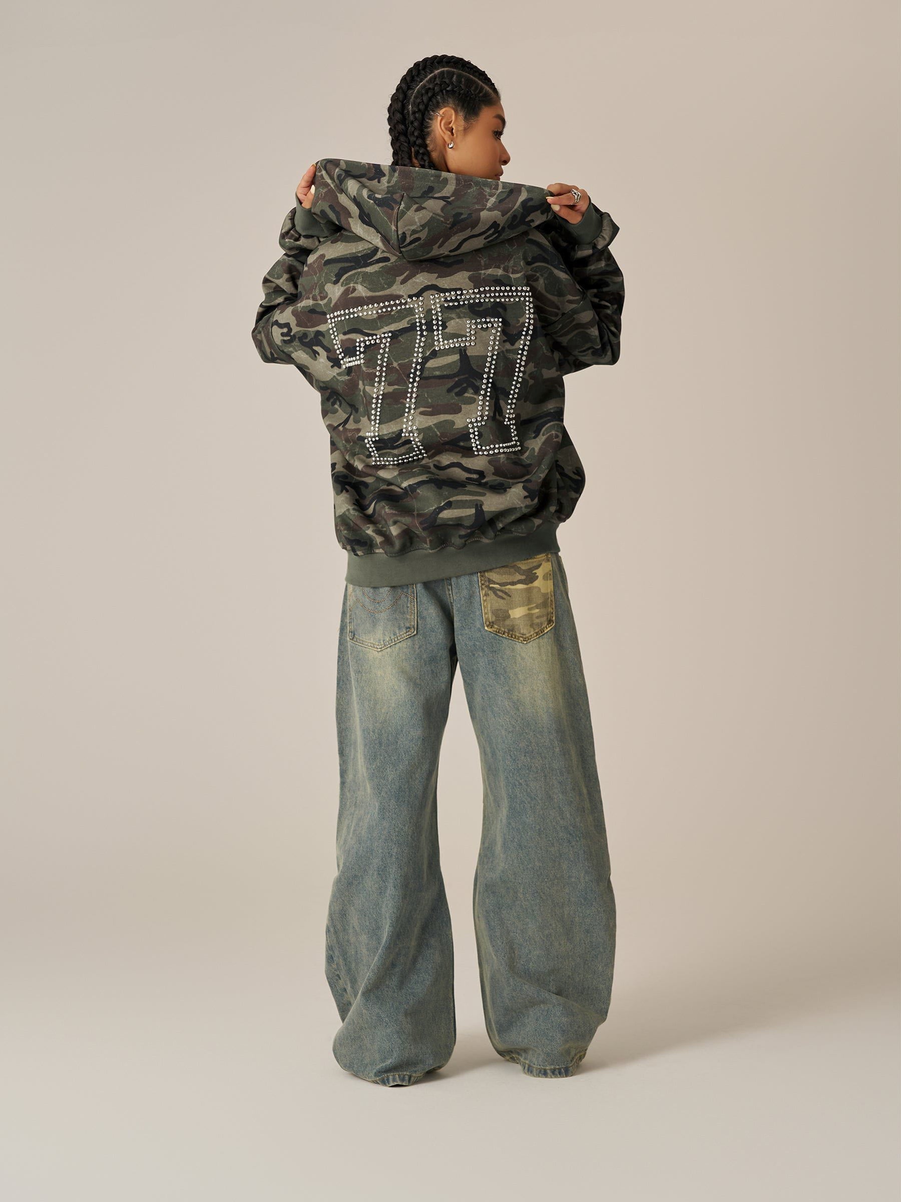 Aelfric eden 迷彩柄フード付きパーカー XS Aelfric Eden Camo Zip Up Hoodie – Aelfric eden