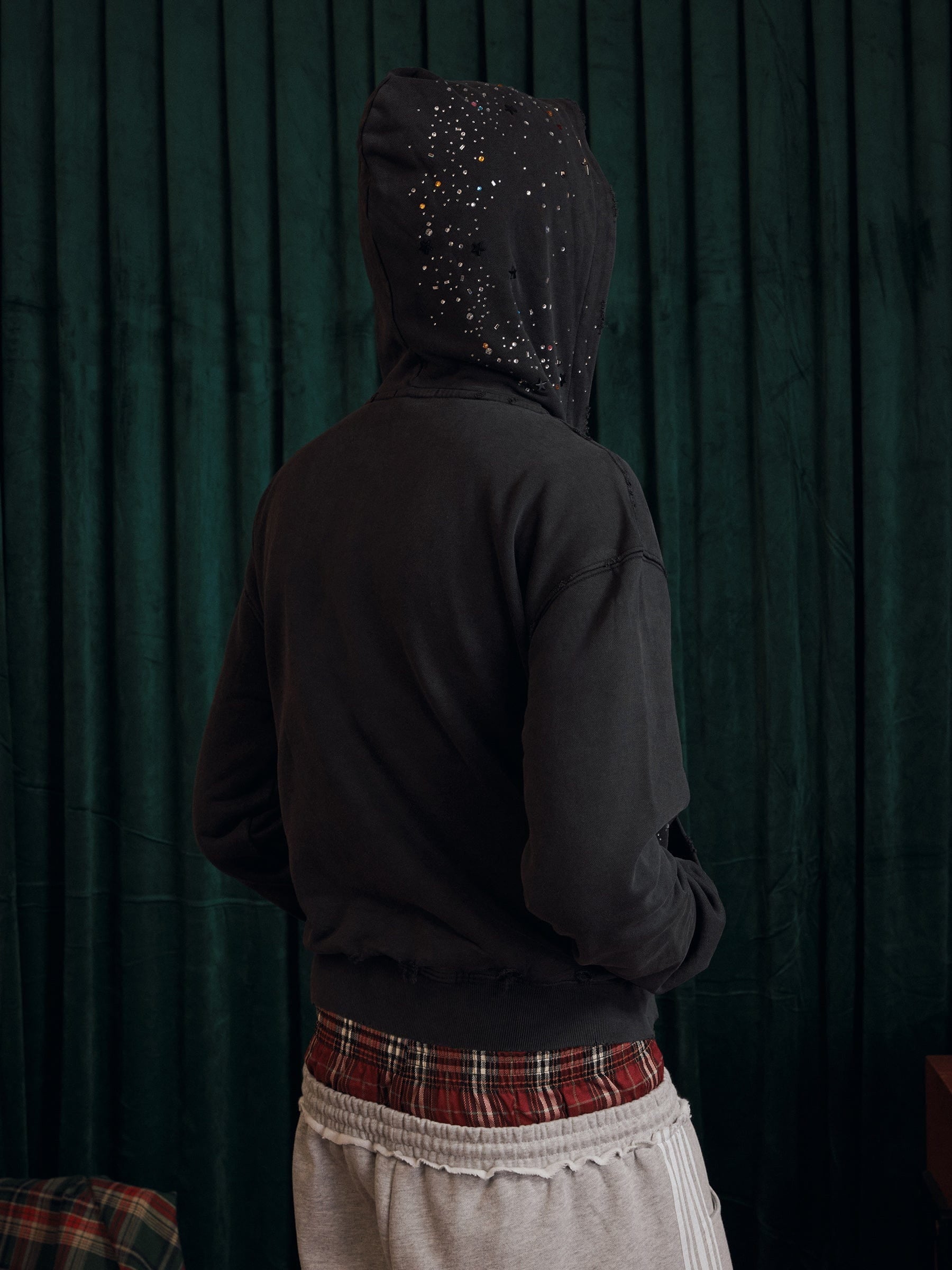 Aelfric Eden Rhinestone Boxy Zip Up V302 Hoodie – Aelfric eden