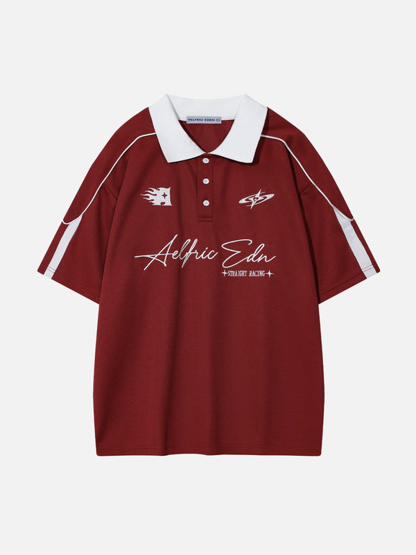 Aelfric Eden Vintage Patchwork Polo Tee