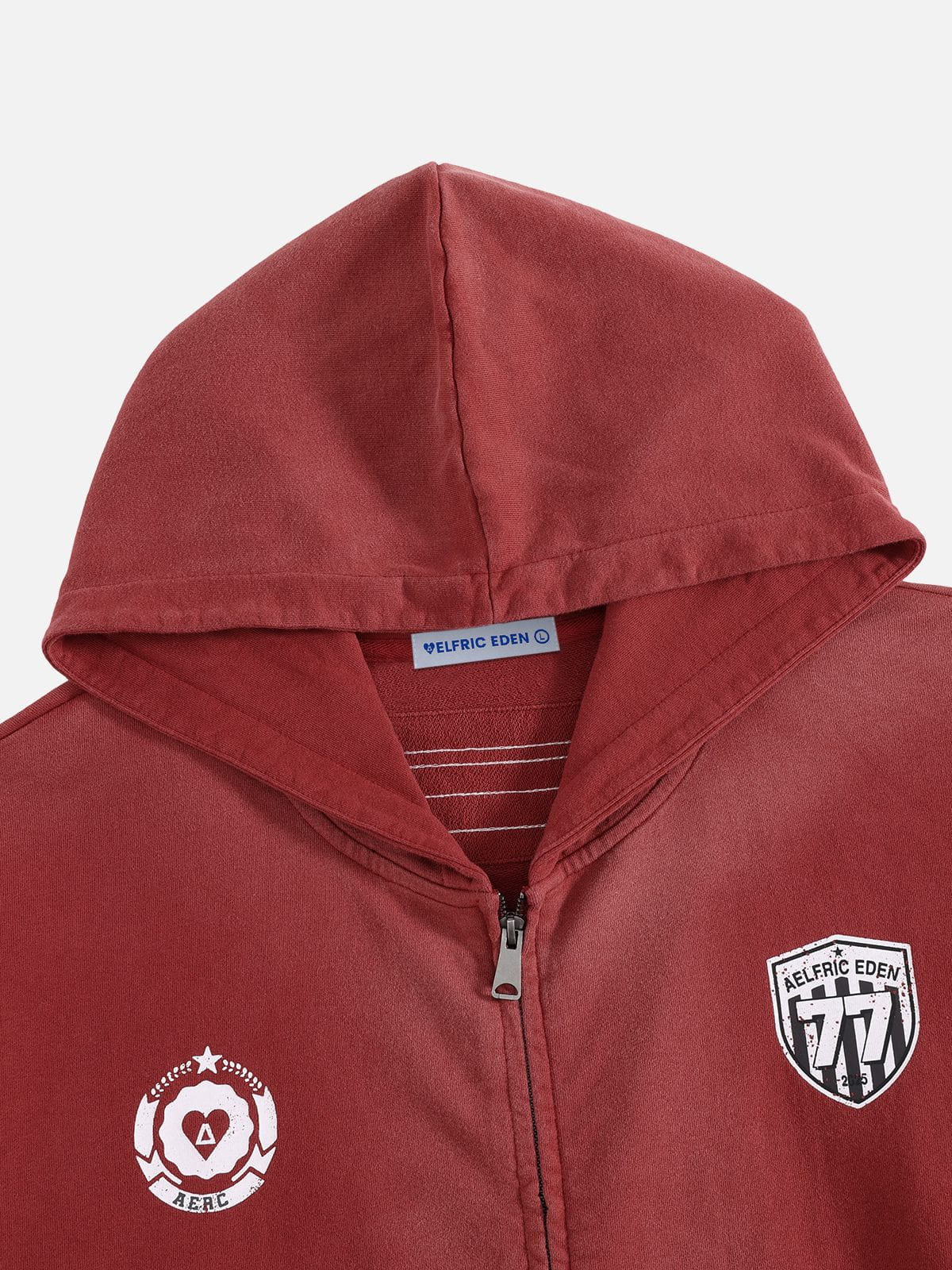 Aelfric Eden Boxy fit 77 Stripe Zip Hoodie – Acid Wash – Aelfric eden
