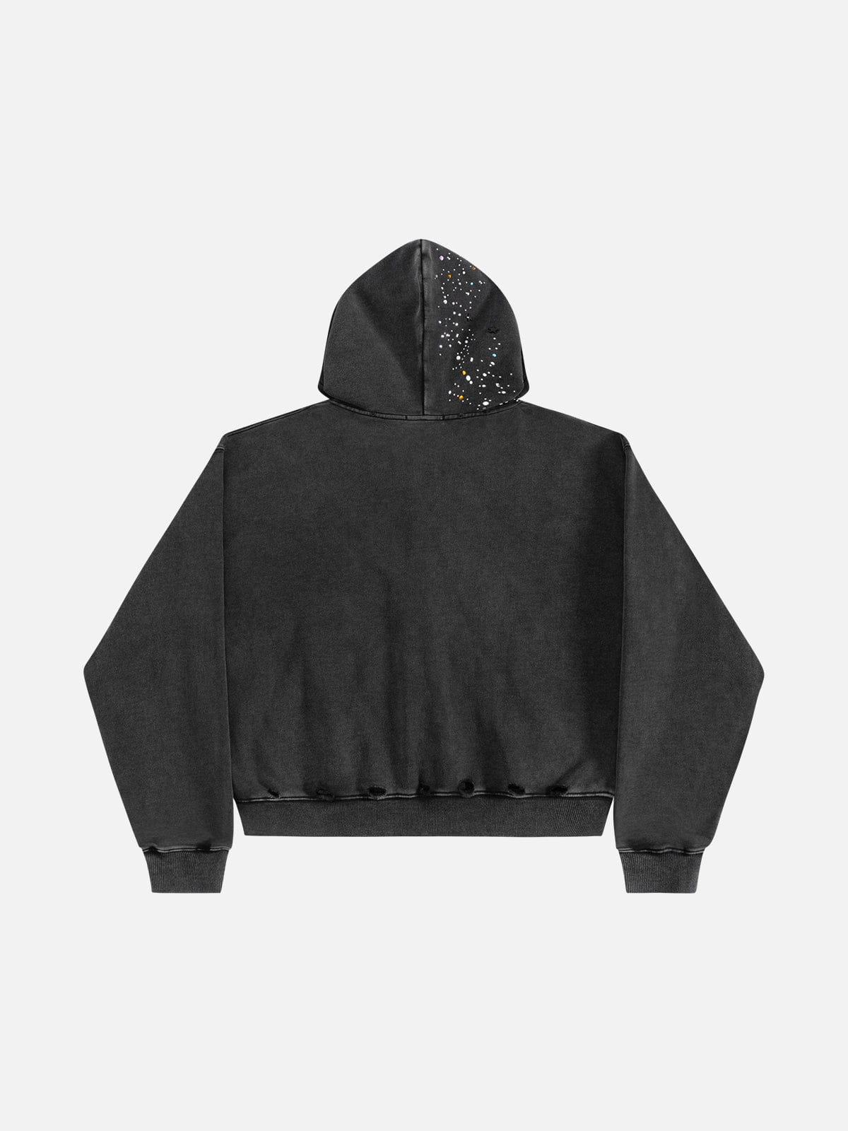 Aelfric Eden Hotfix Rhinestone Star Zip Up Hoodie