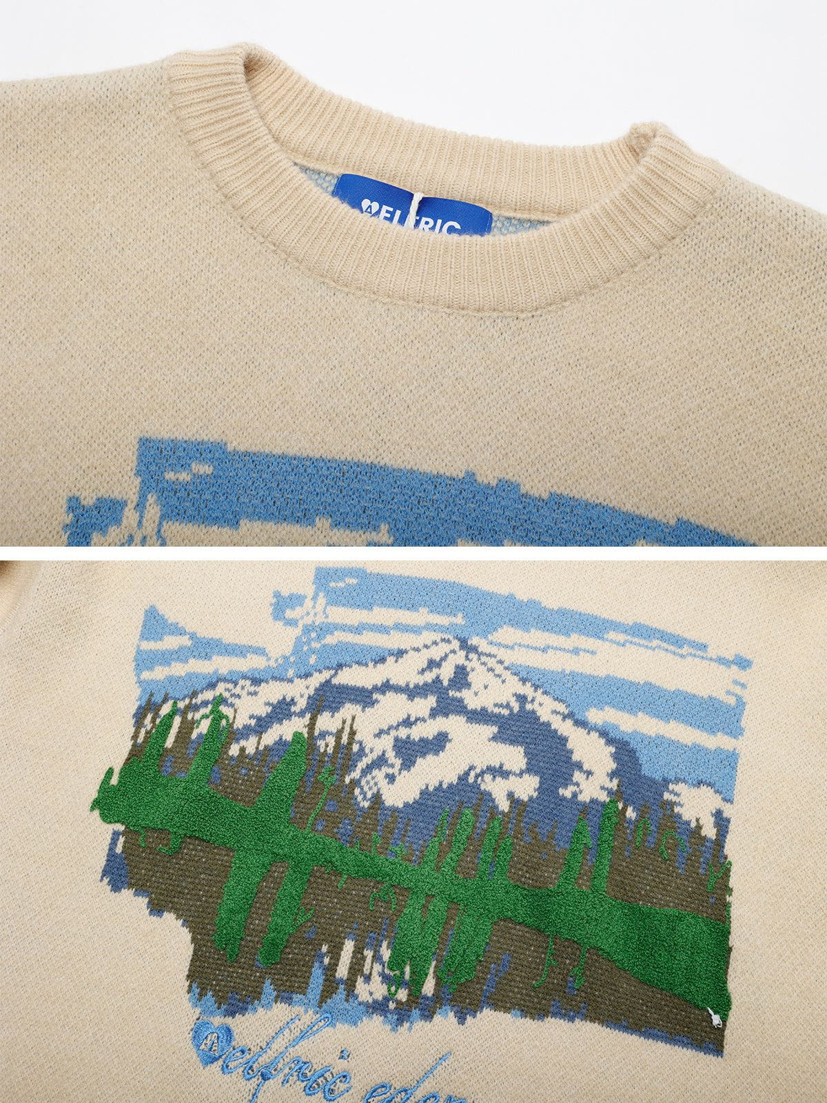 Aelfric Eden Oil Painting Mountain Sweater