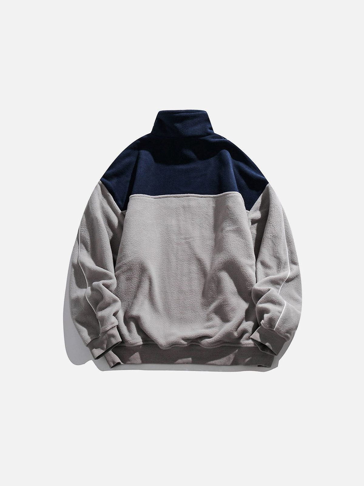 Aelfric Eden Color Blocking Quarter-Zip Sweatshirt