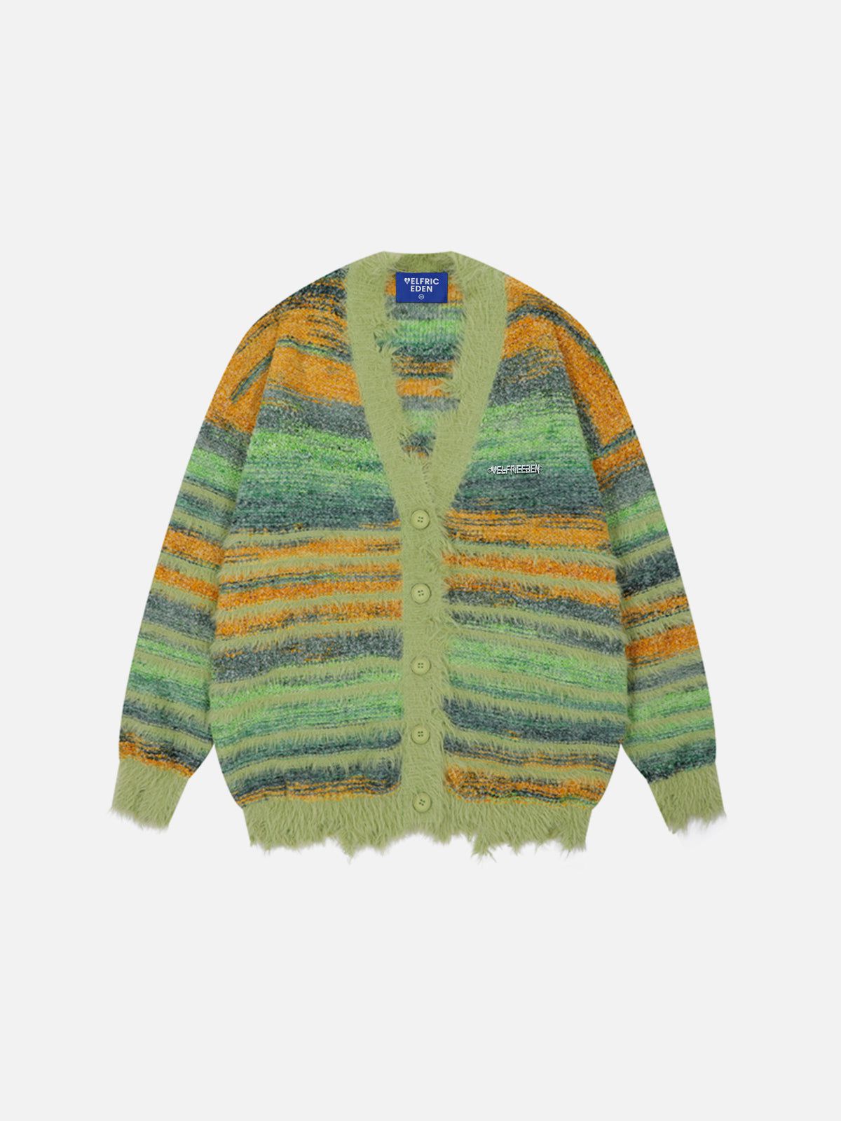 Aelfric Eden Fringe Gradient Pinstripe Cardigan