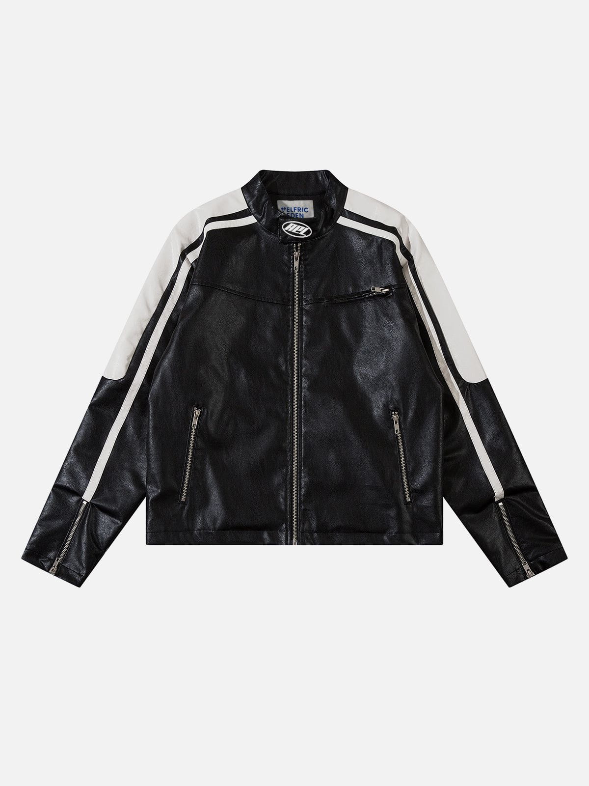 Aelfric Eden Cropped Faux Leather Racer Moto Jacket – Aelfric eden