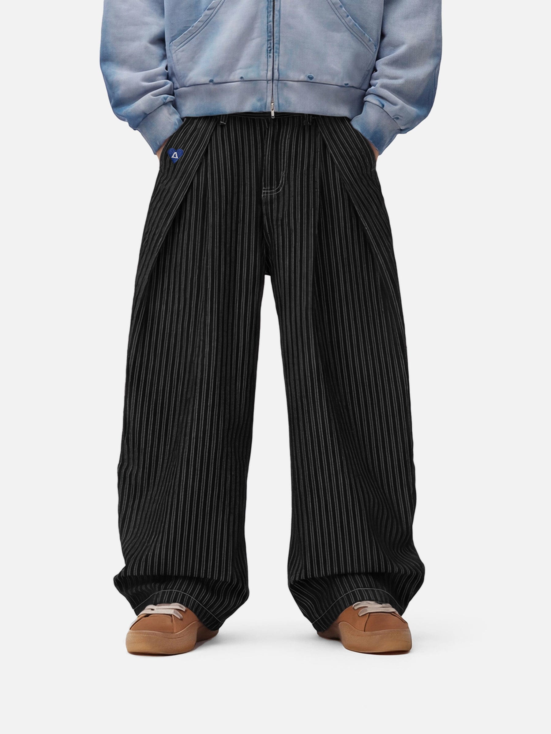 Aelfric Eden Pinstripe Baggy Barrel Jeans – Aelfric eden
