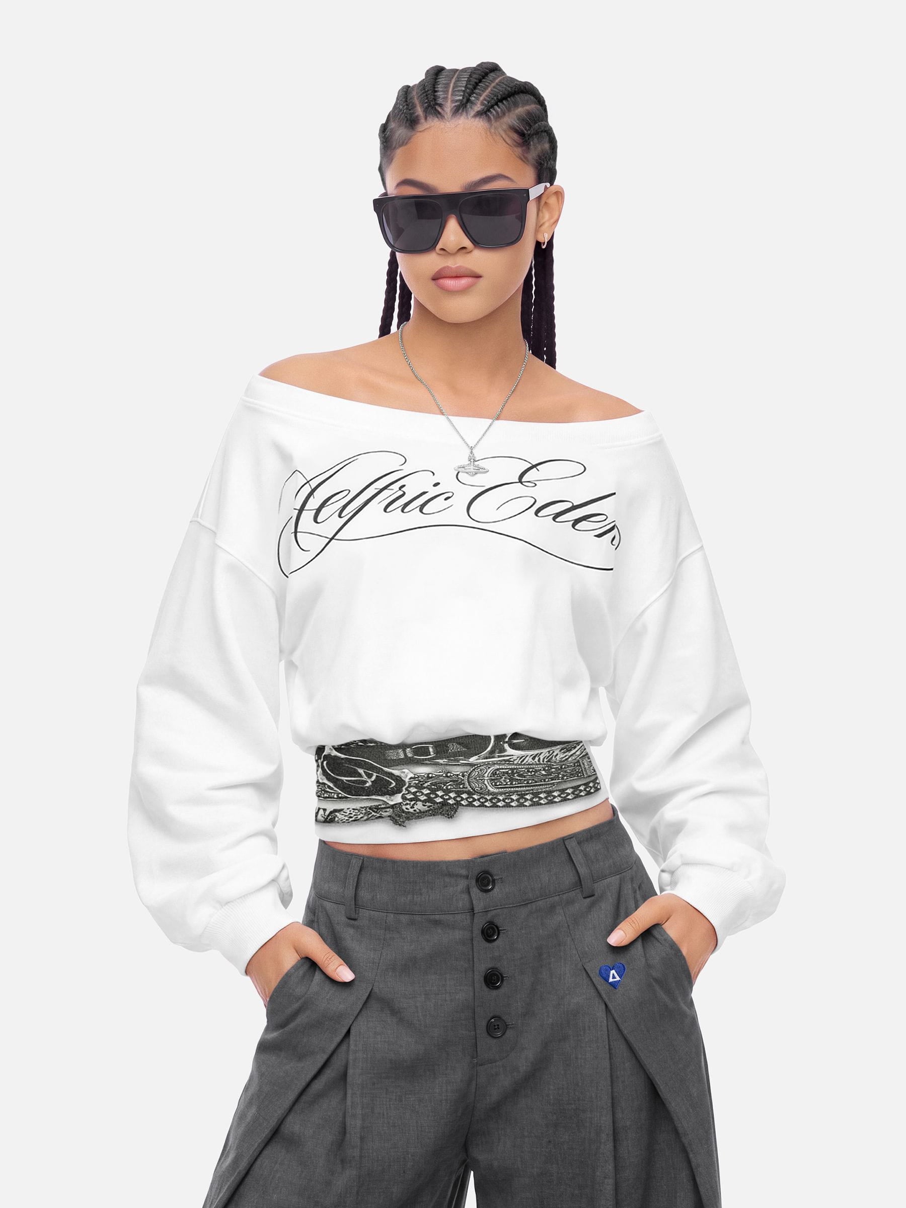 Aelfric Eden Off-The-Shoulder Long Sleeve Tee model 1