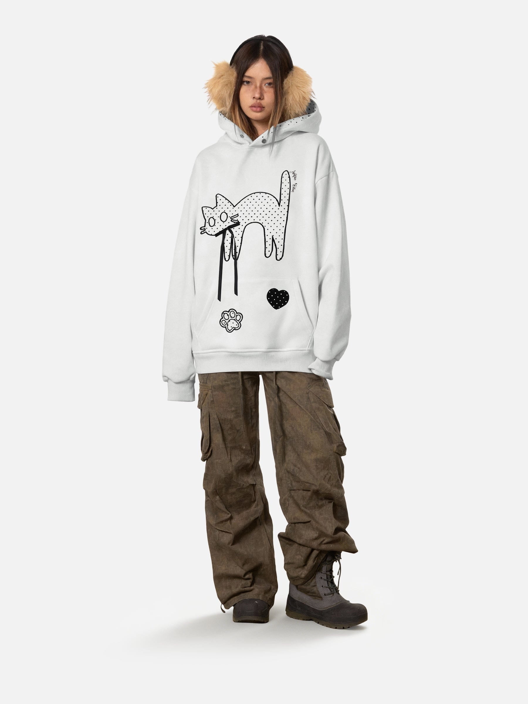 Aelfric Eden Polka Dot Cat Pullover Hoodie – Aelfric eden
