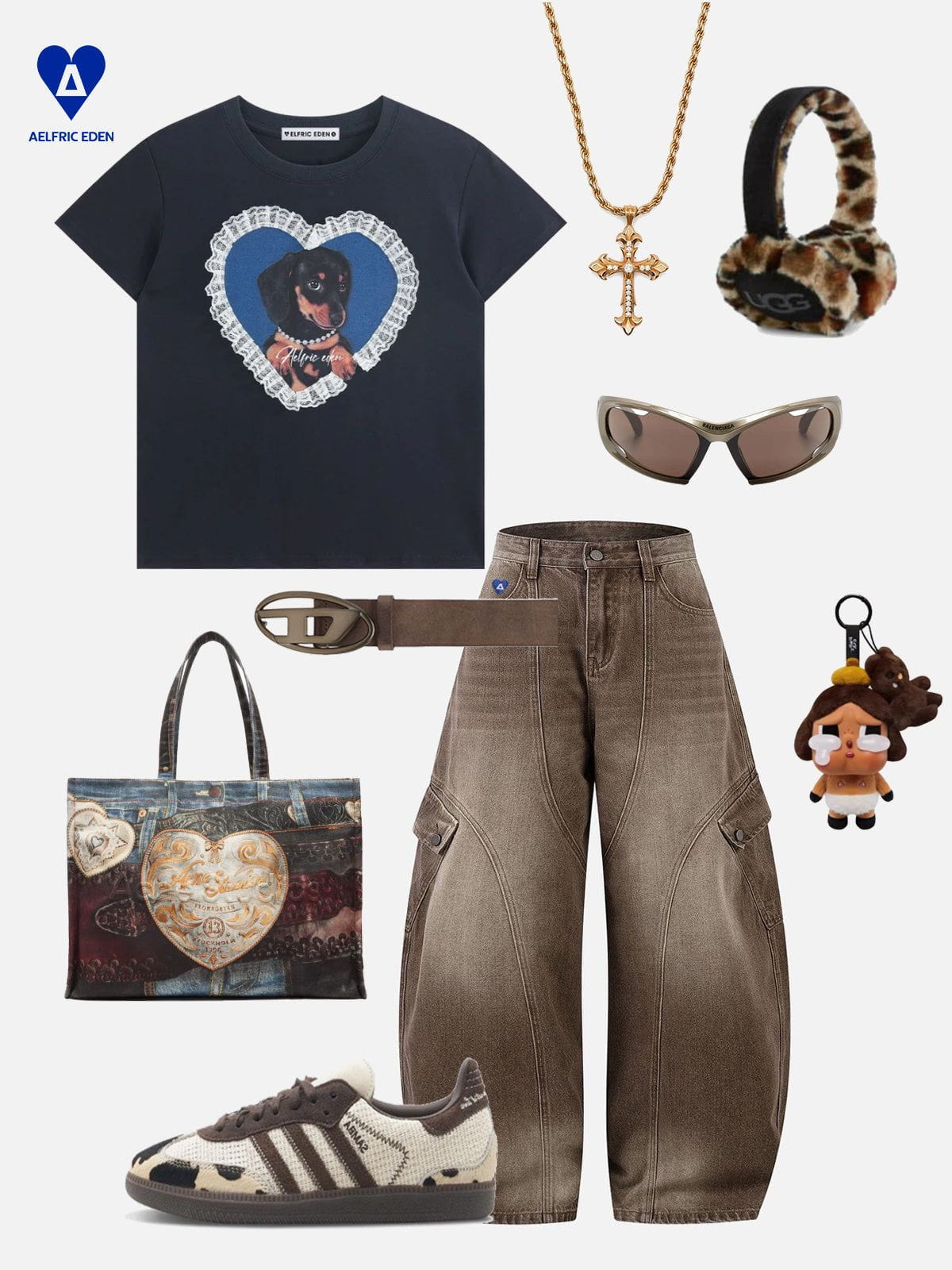 Aelfric Eden Multi Pocket Super Baaggy Barrel Jeans