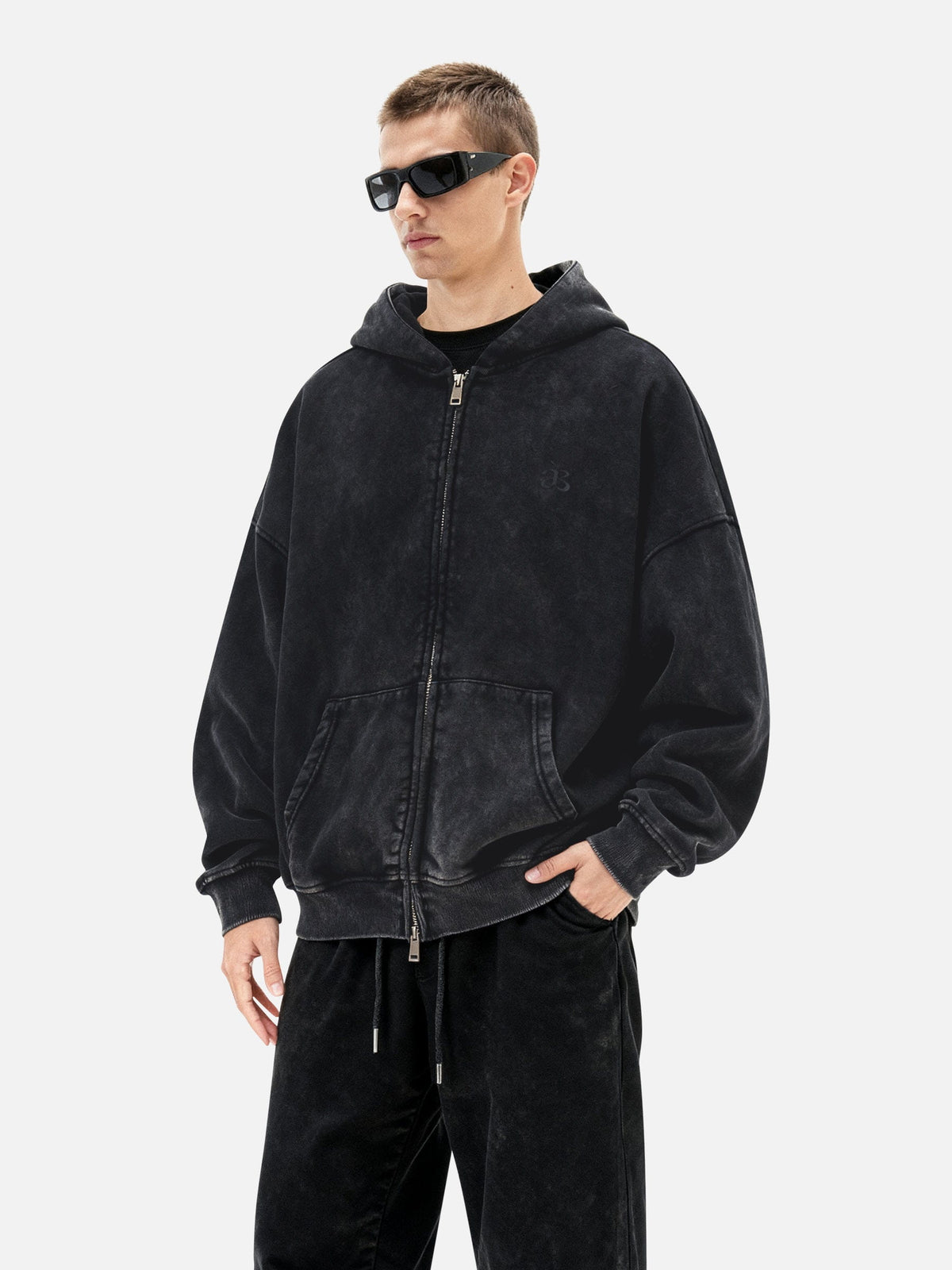 Aelfric Eden Essential aè Washed Zip Up Hoodie