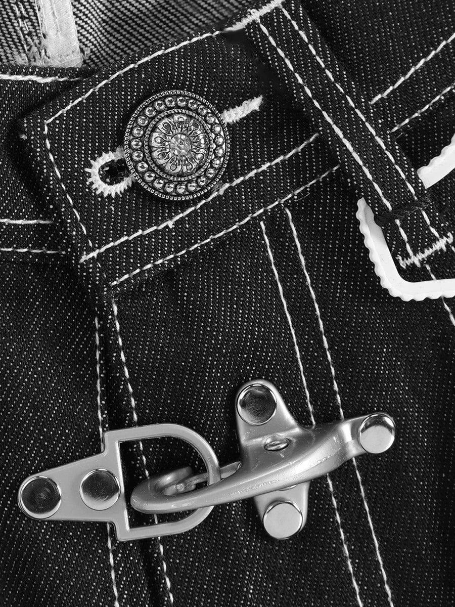 Aelfric Eden Metal Button Raw Barrel Jeans