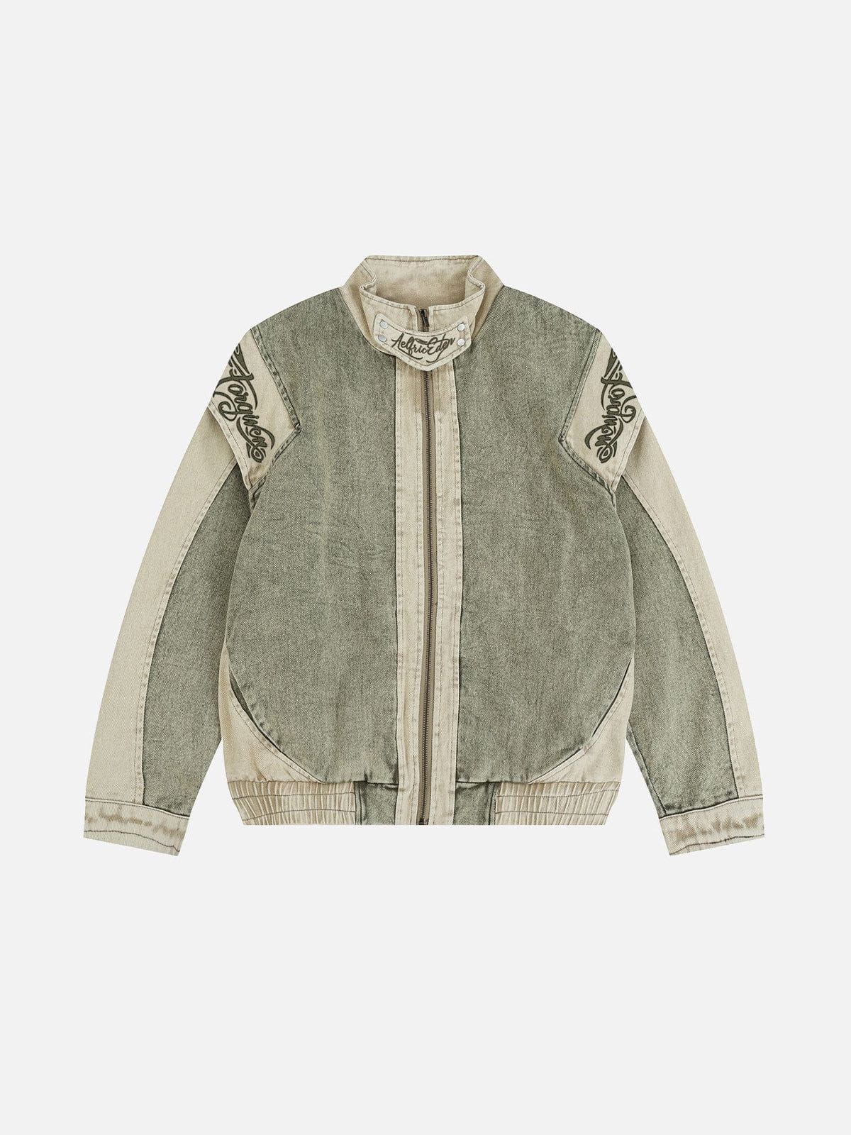 Aelfric Eden Retro Stand Collar Denim Jacket