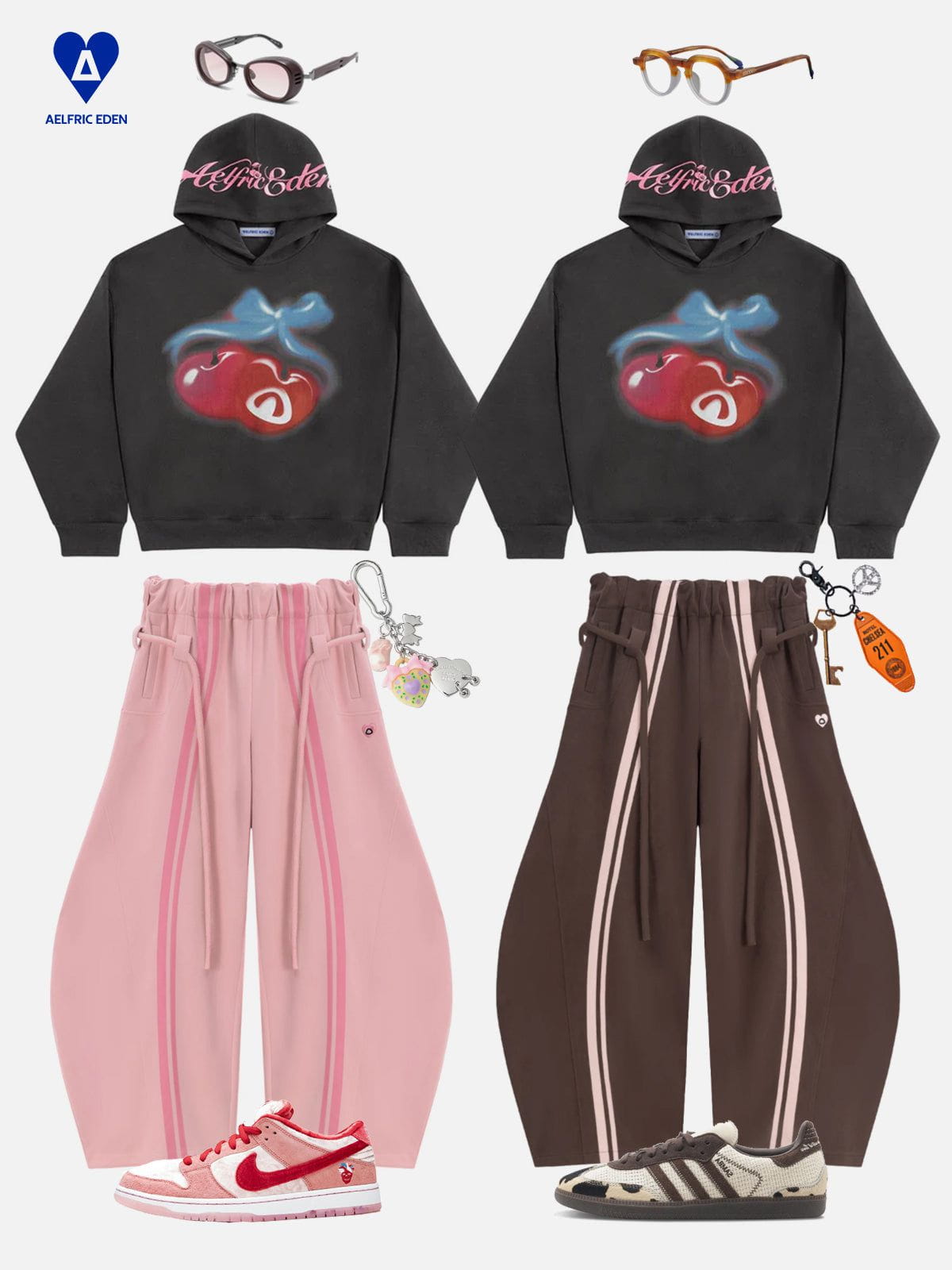 [Pre-Order] Aelfric Eden Blurring Cherry Washed Pullover Hoodie