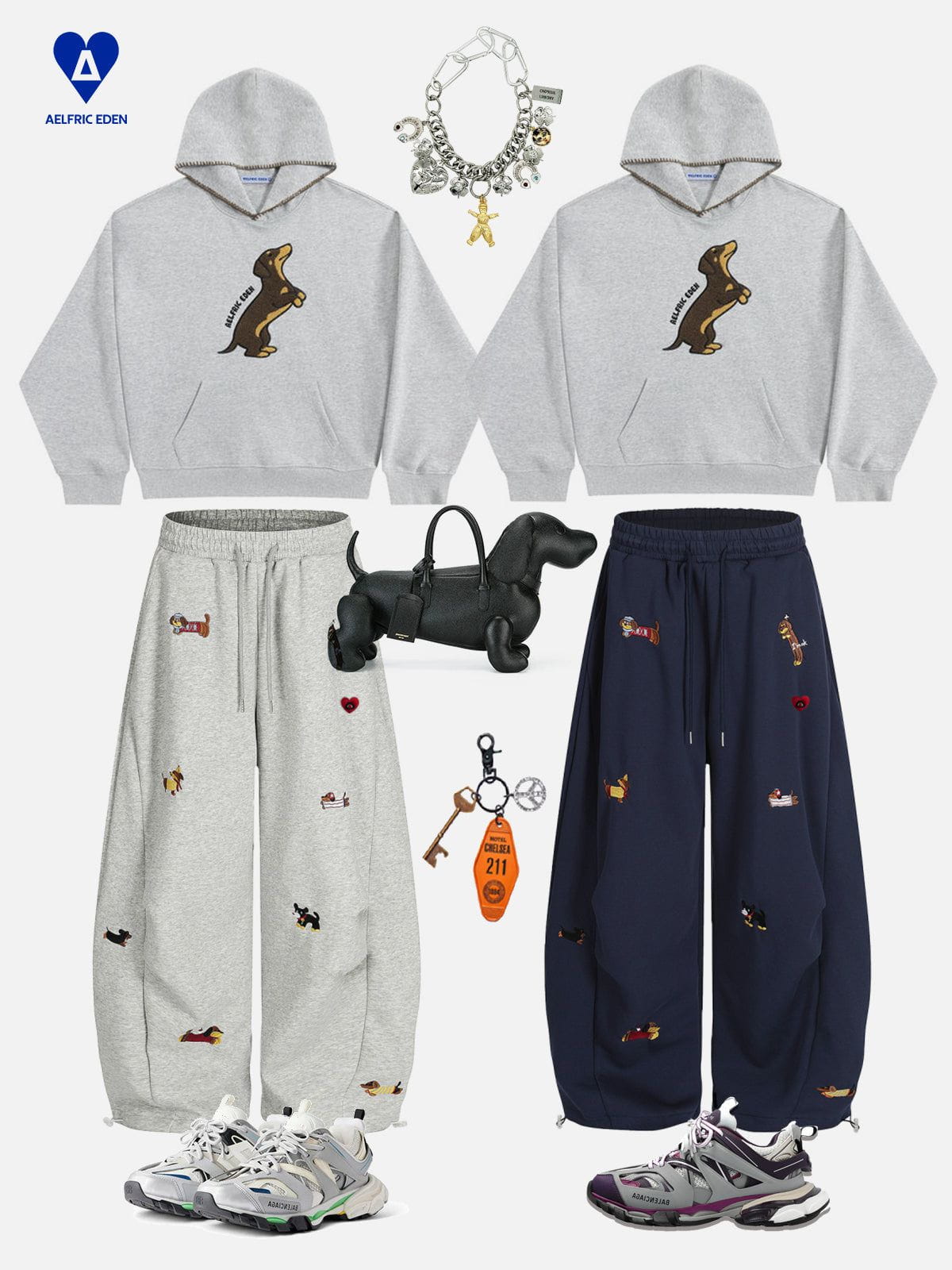 [Pre-Order] Aelfric Eden Hand Drawn Dachshund Pullover Hoodie