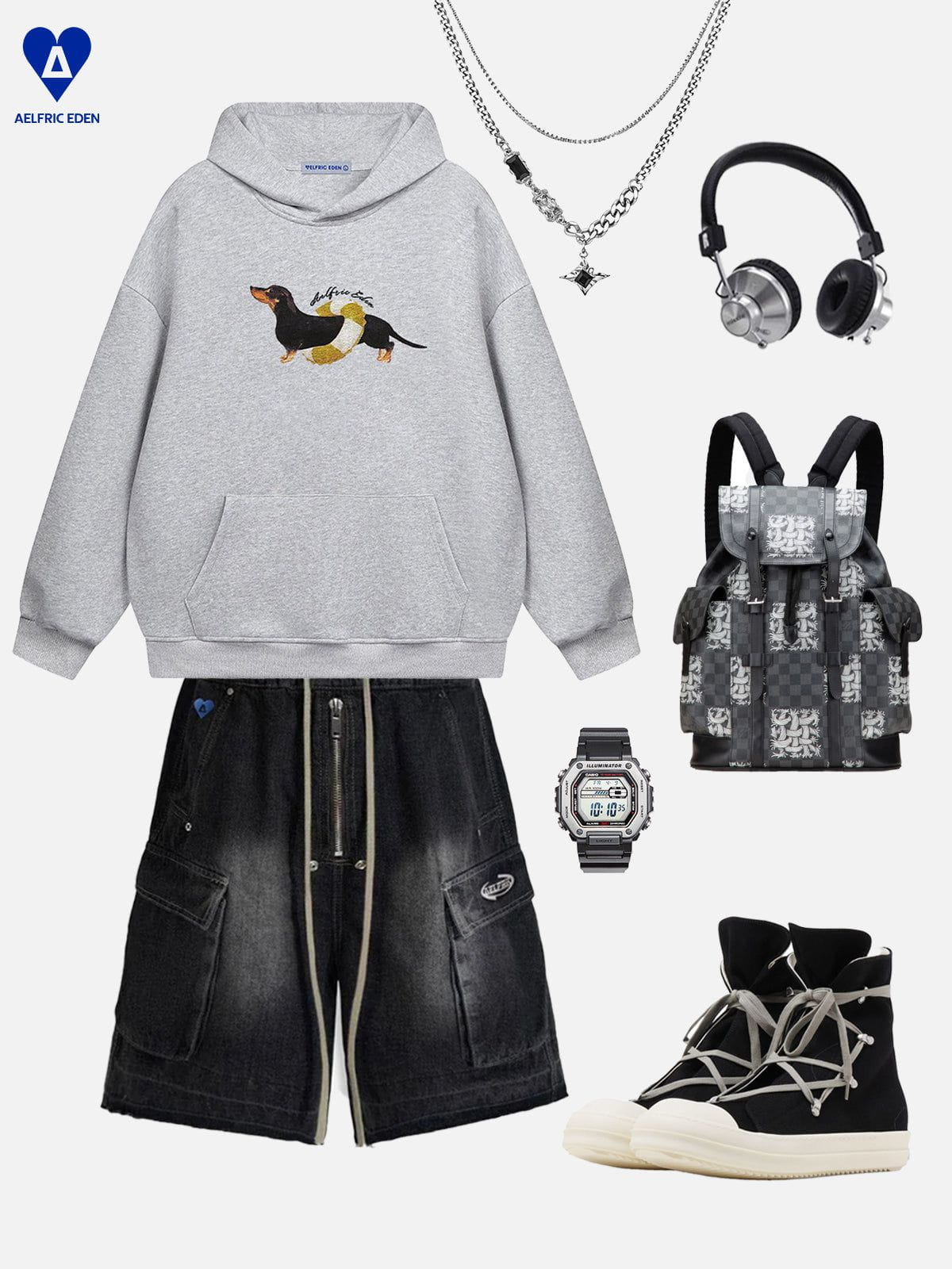 Aelfric Eden Dachshund Graphic Pullover Hoodie