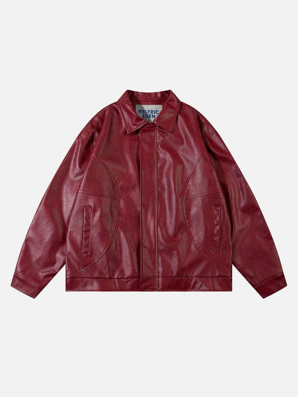 Aelfric Eden Vintage Burgundy Essential Faux Leather Jacket 
