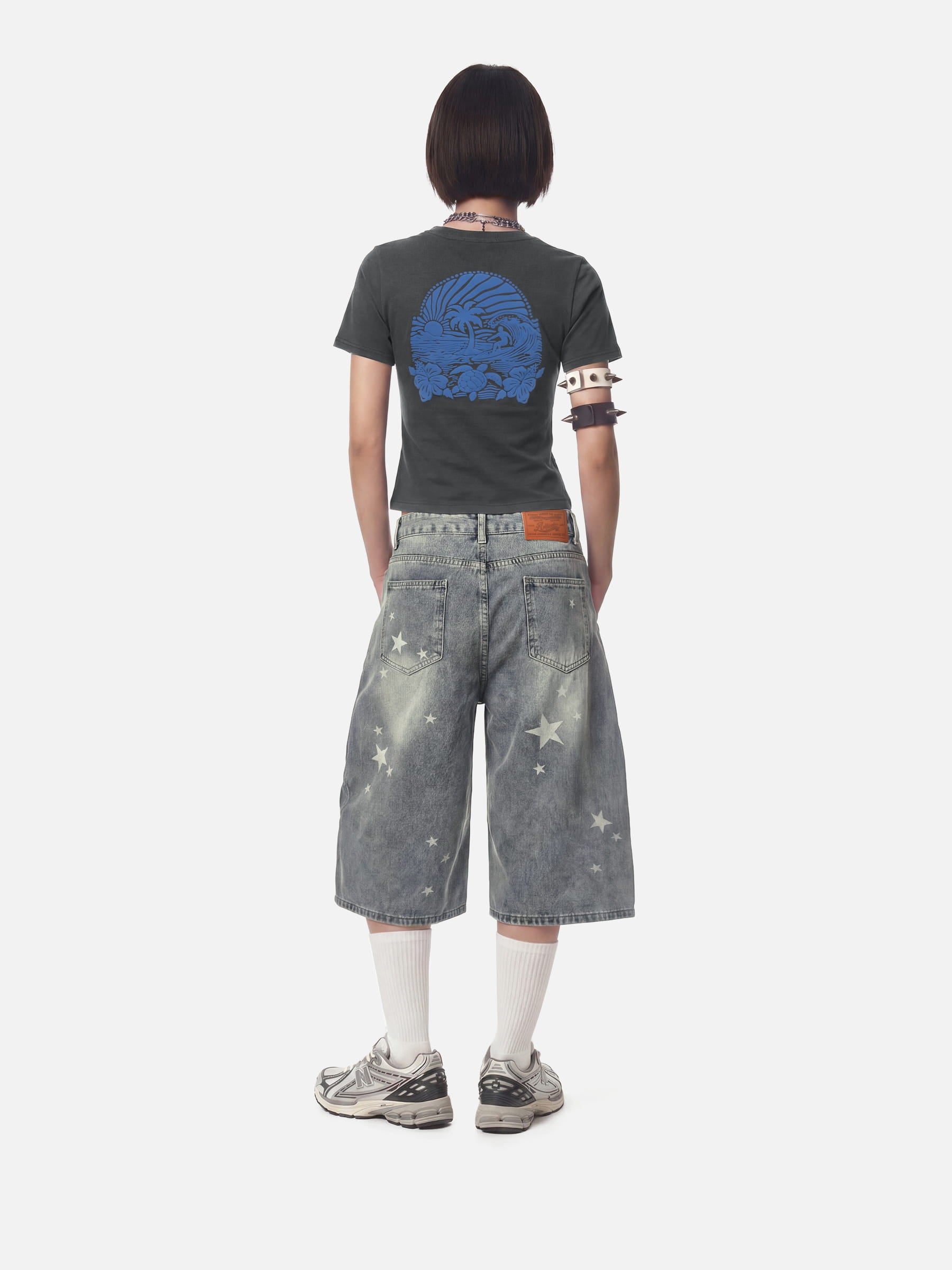 Aelfric Eden Star Print Longline Jorts
