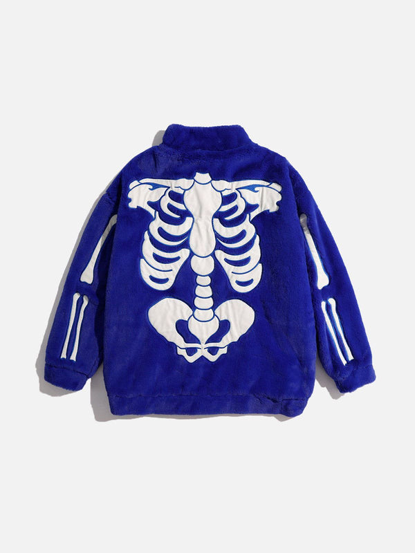 City Of Love Skull Graphic Fleece Coat