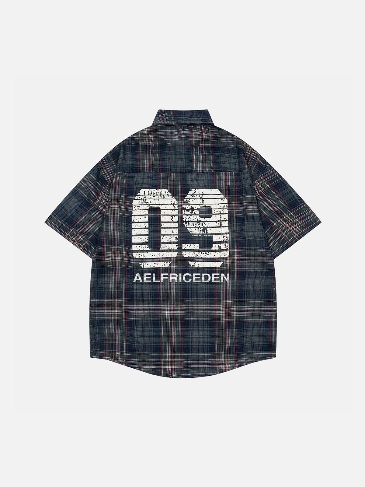 Aelfric Eden Plaid Necktie Short Sleeve Shirt