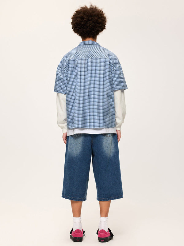 Aelfric Eden Plaid Patchwork Long Sleeve Shirt