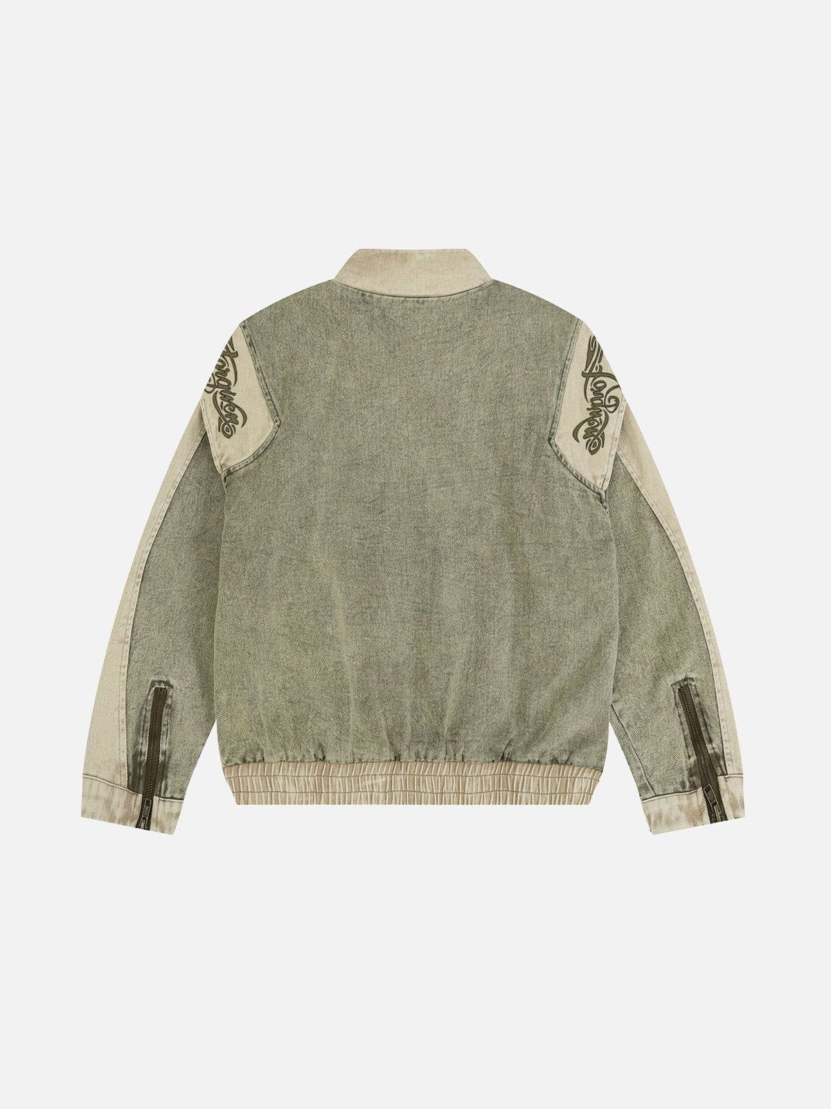 Aelfric Eden Retro Stand Collar Denim Jacket