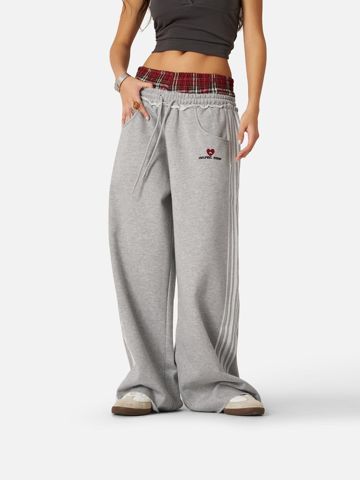Aelfric Eden Plaid Patchwork Sweatpants