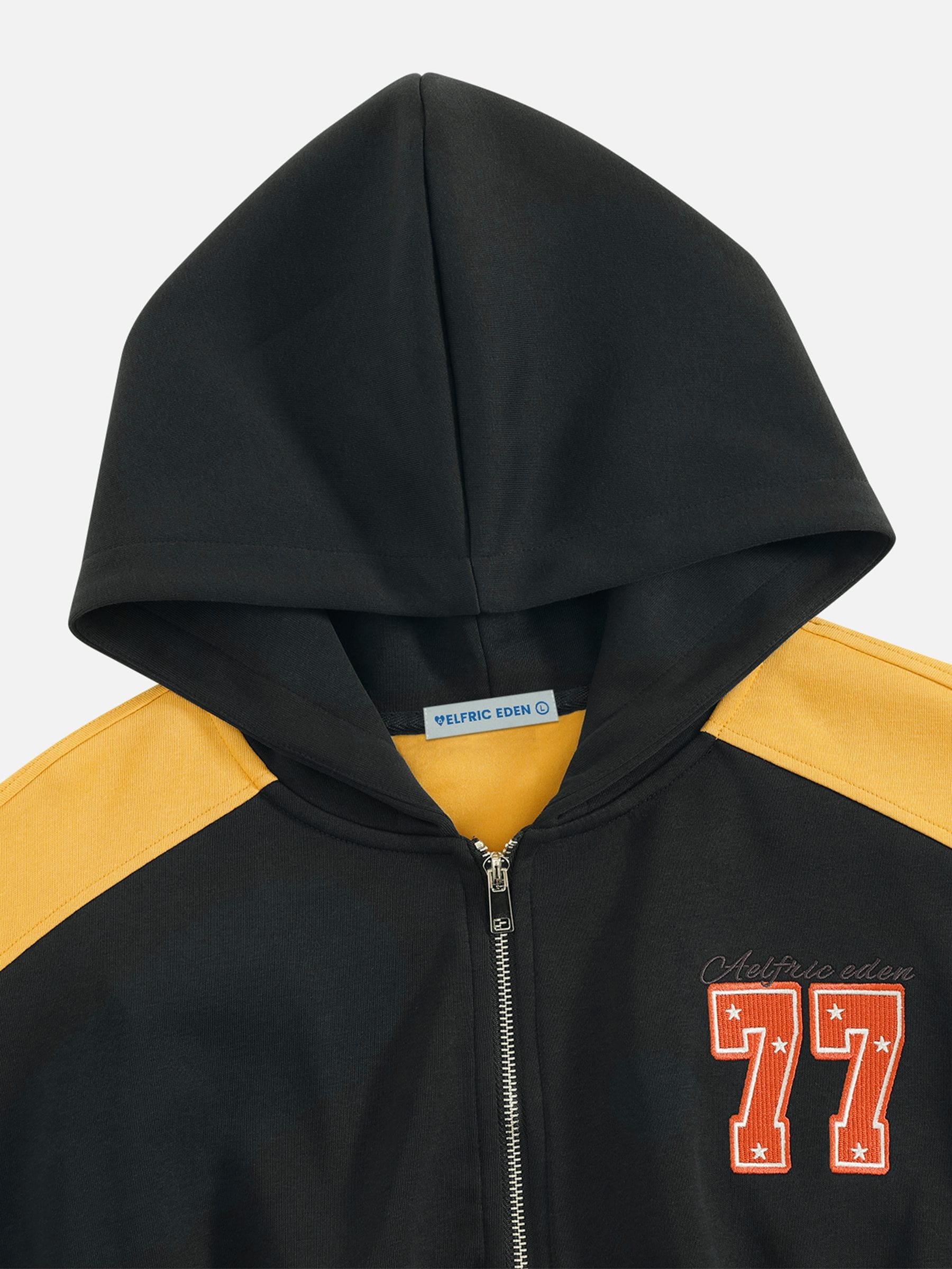 Aelfric Eden Cropped Color Block Zip Up Hoodie – Aelfric eden