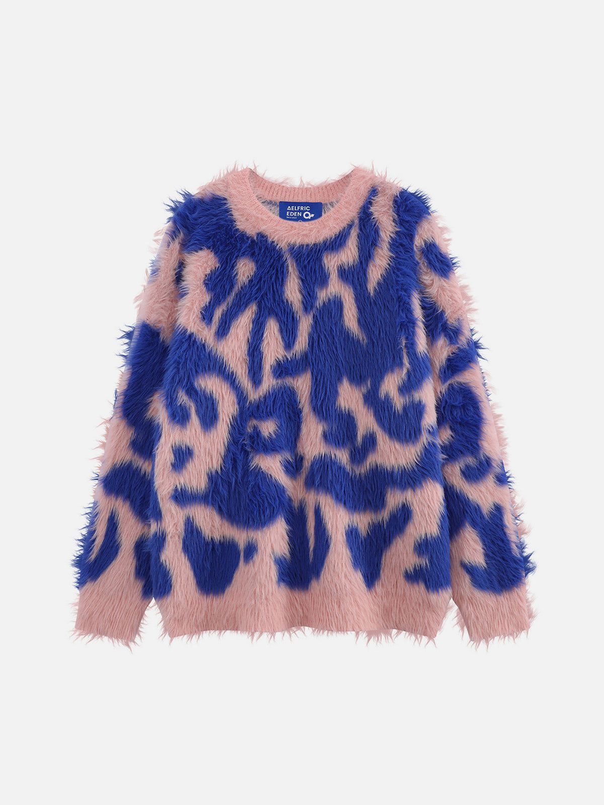 Aelfric Eden Color Blocking Faux Fur Sweater