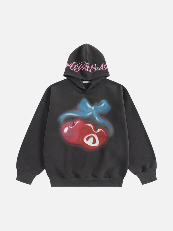 Aelfric Eden Oversized Cherry Pattern Pullover Hoodie