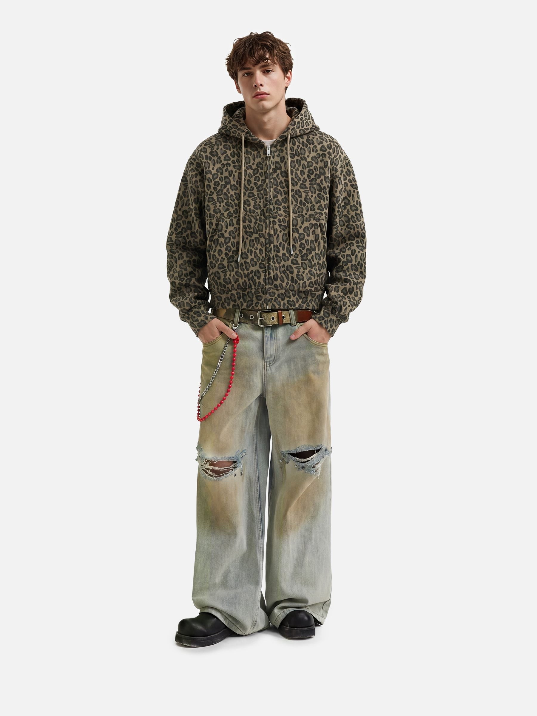 Aelfric Eden Boxy Leopard Zip Up Hoodie – Aelfric eden