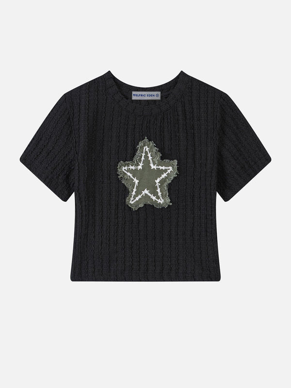 Embroidery Thorny Star Tee