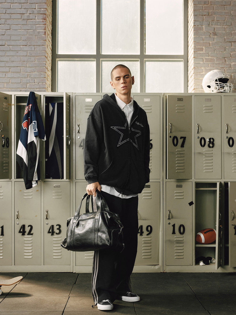 Aelfric Eden Star Washed Zip Up Hoodie